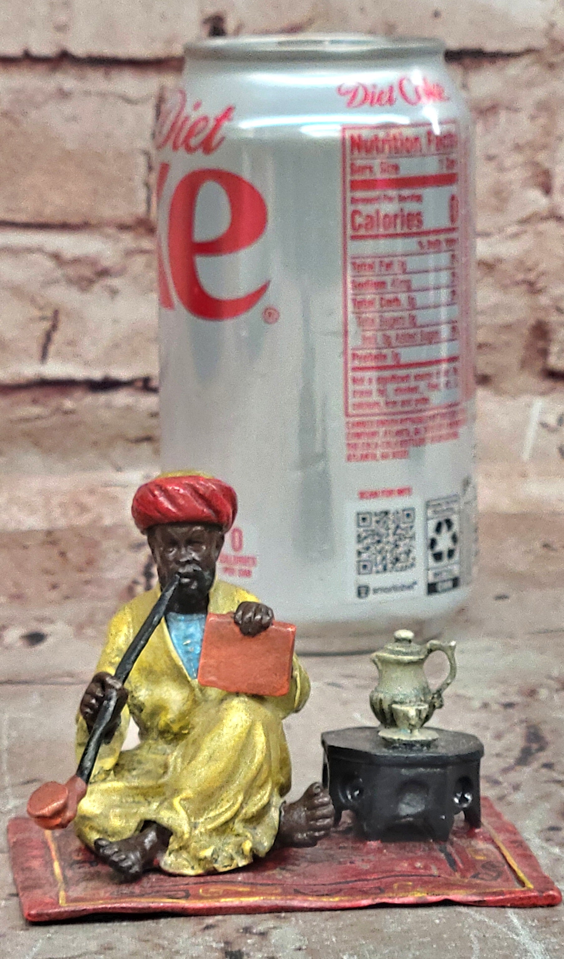 Vienna Bronze Figurine Arab Man Smoking Pipe After Bergman Artwork