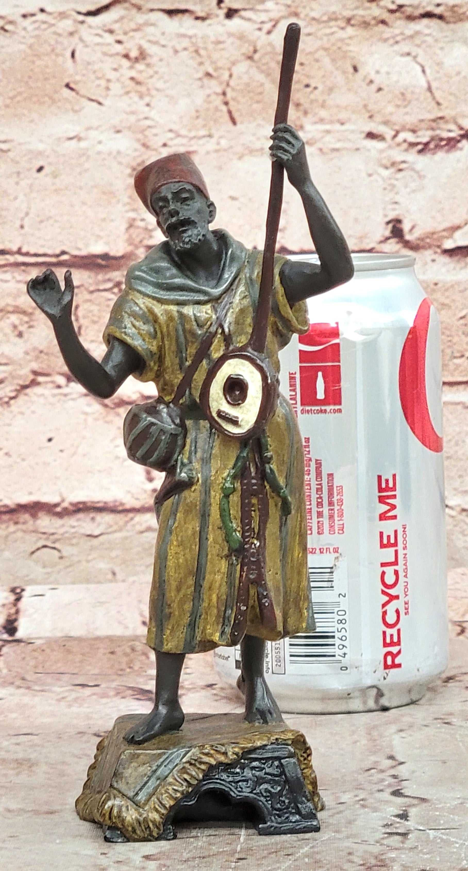 Hot Cast Cold Painted Austrian Musician Sculpture Collectible Artwork Art