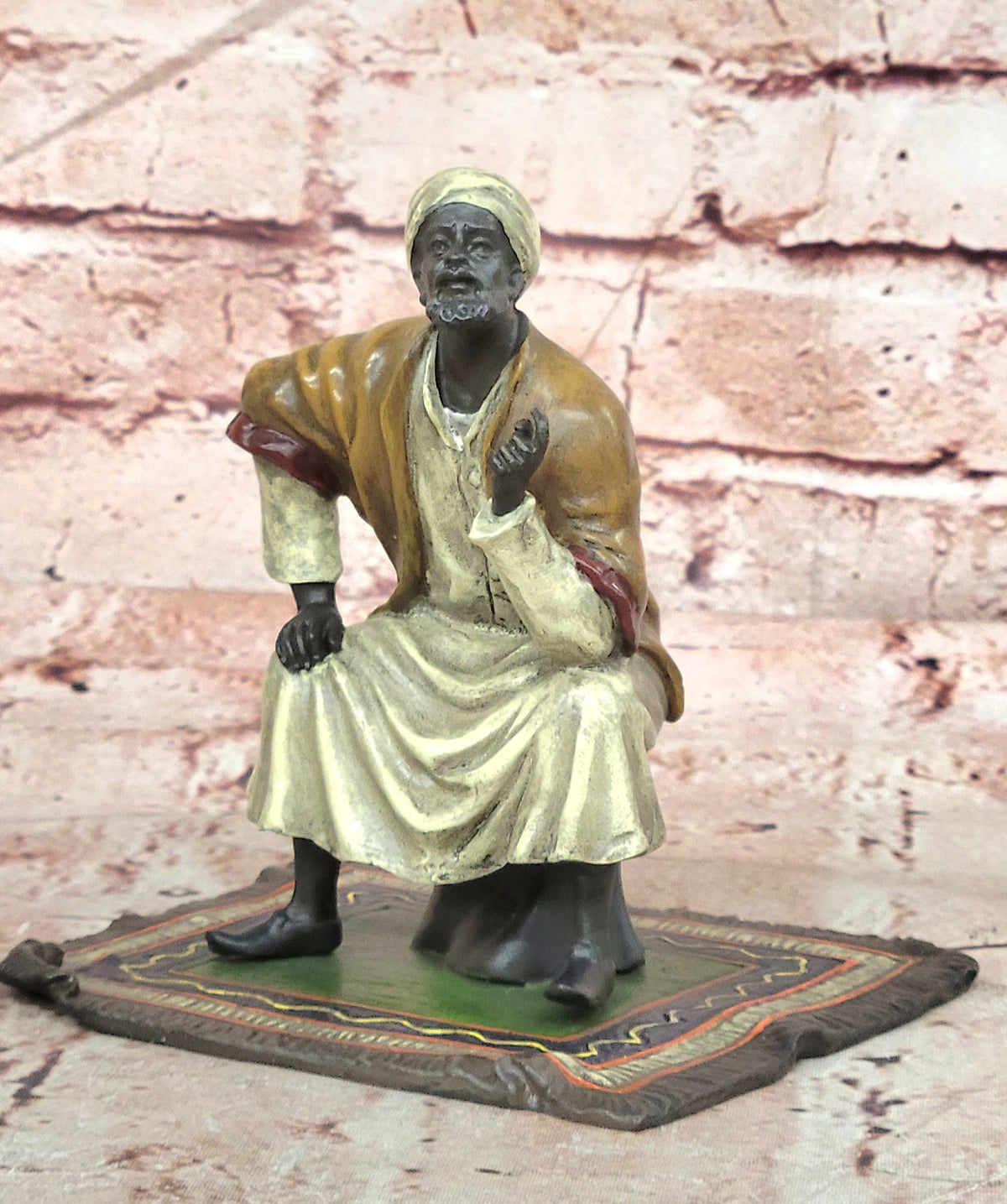 Bergman Austrian Bronze Oriental Merchant Figurine Cold Painted Fine Art Decor