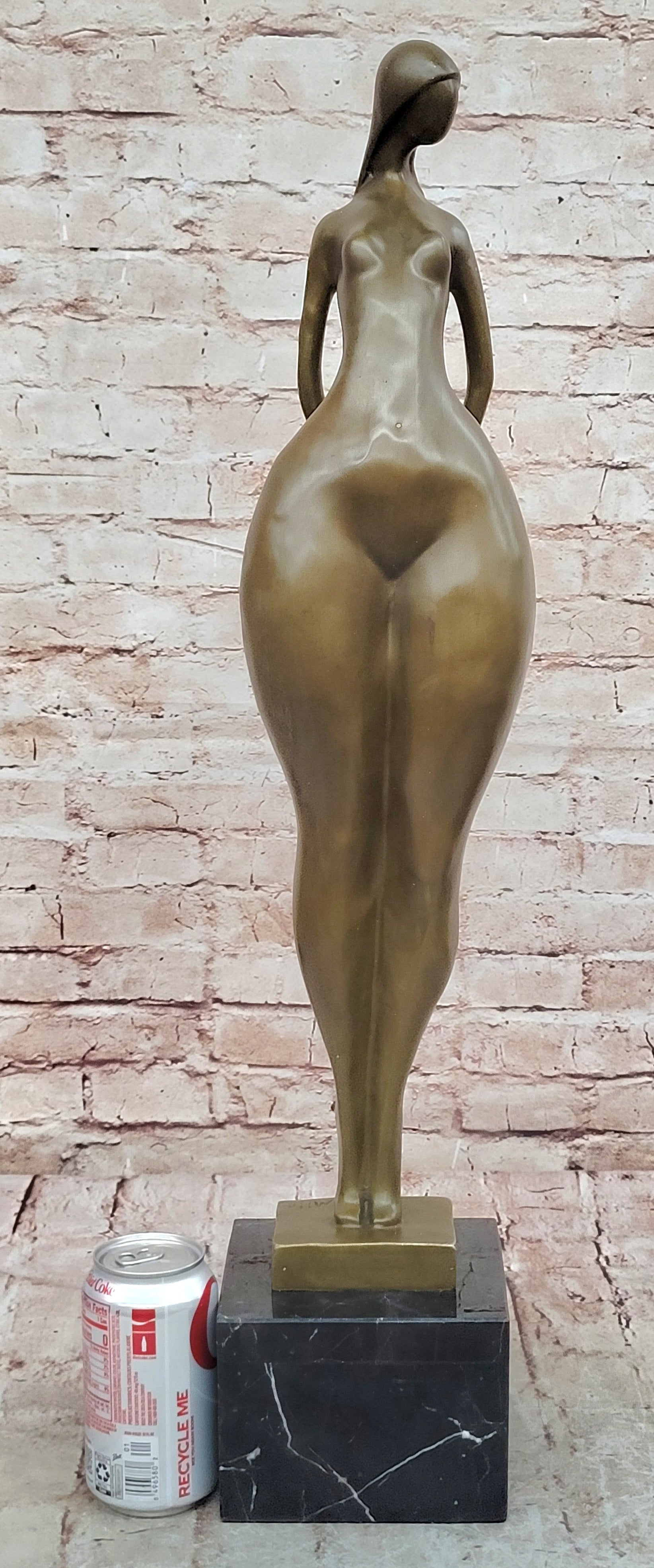 Milo Bronze Nude Female Sculpture – Abstract Modern Artwork Figurine Hot Cast