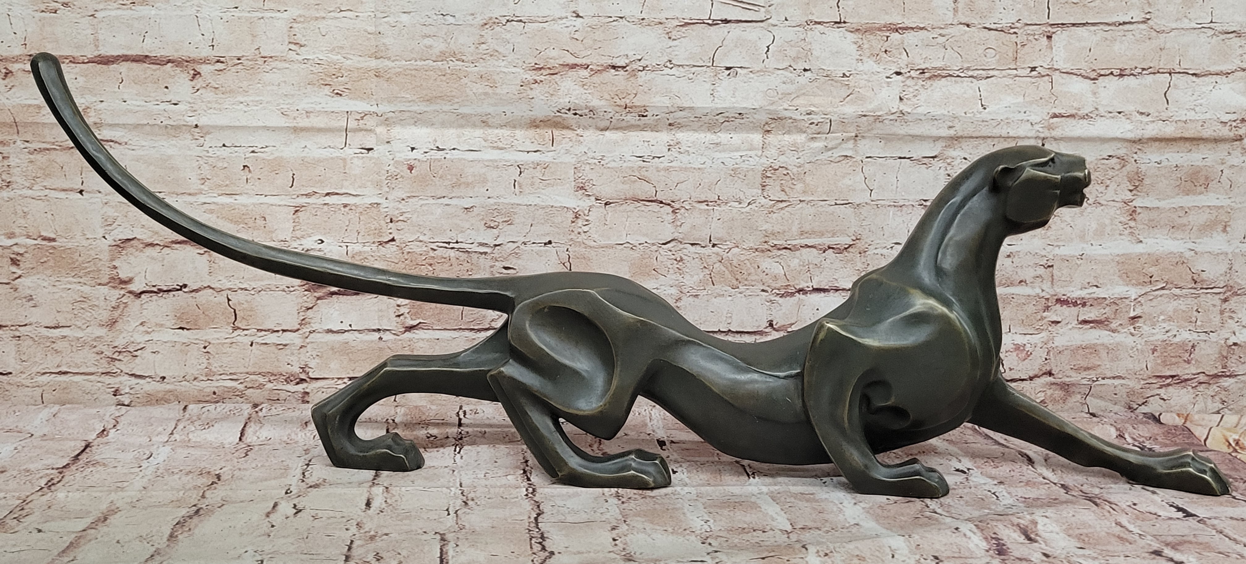 Williams Panther Bronze Sculpture Statue Abstract Animal Home Office Decoration