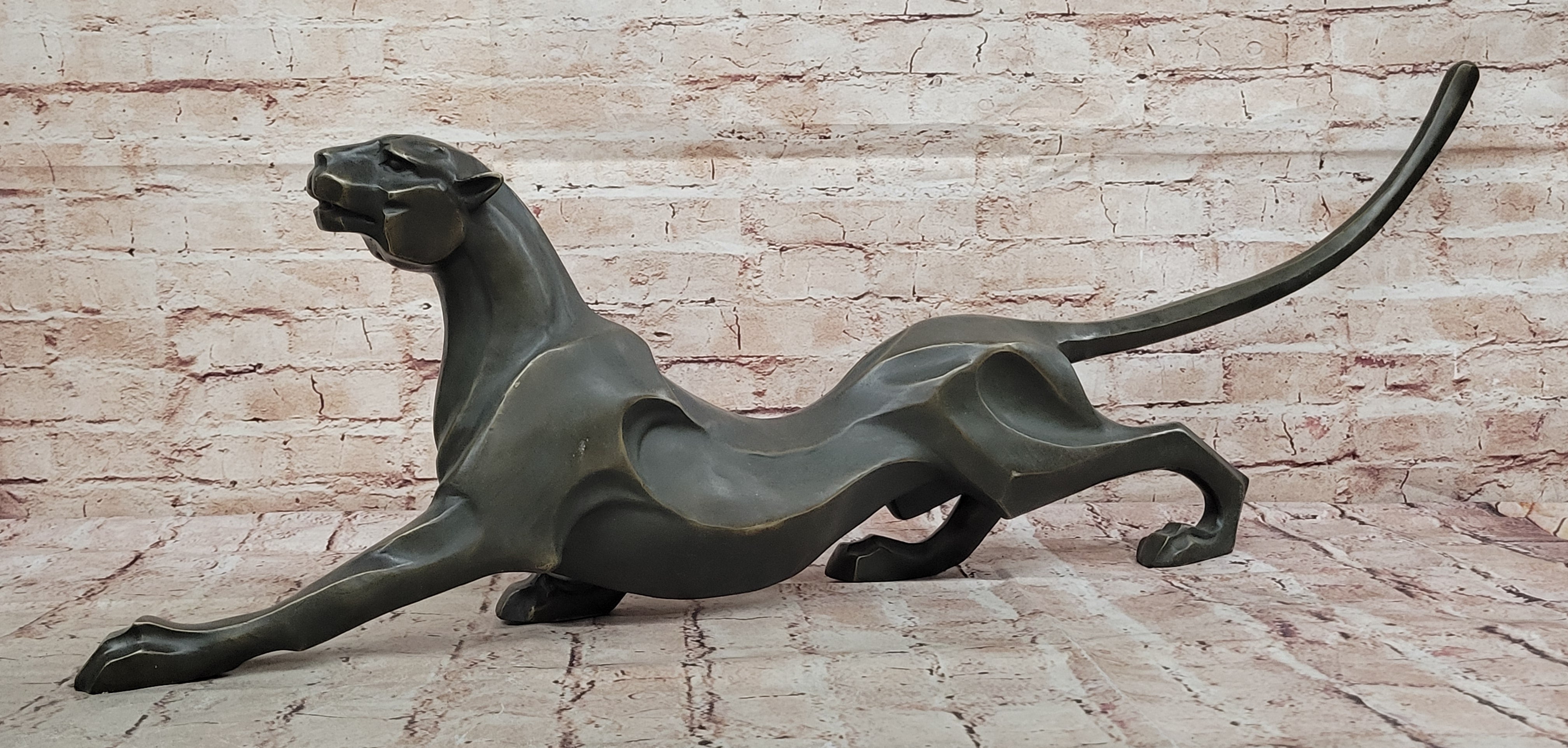 Williams Panther Bronze Sculpture Statue Abstract Animal Home Office Decoration