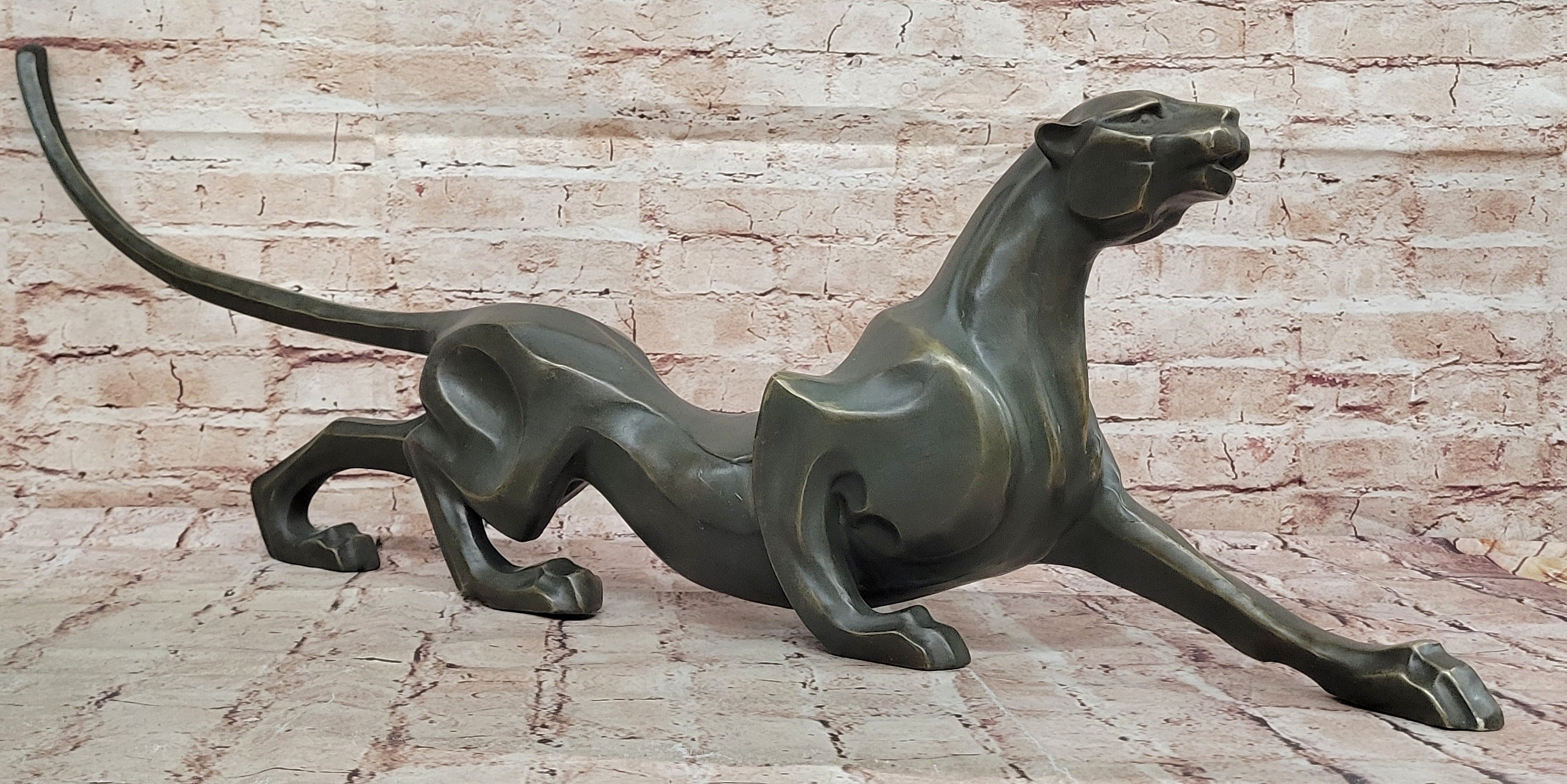 Williams Panther Bronze Sculpture Statue Abstract Animal Home Office Decoration