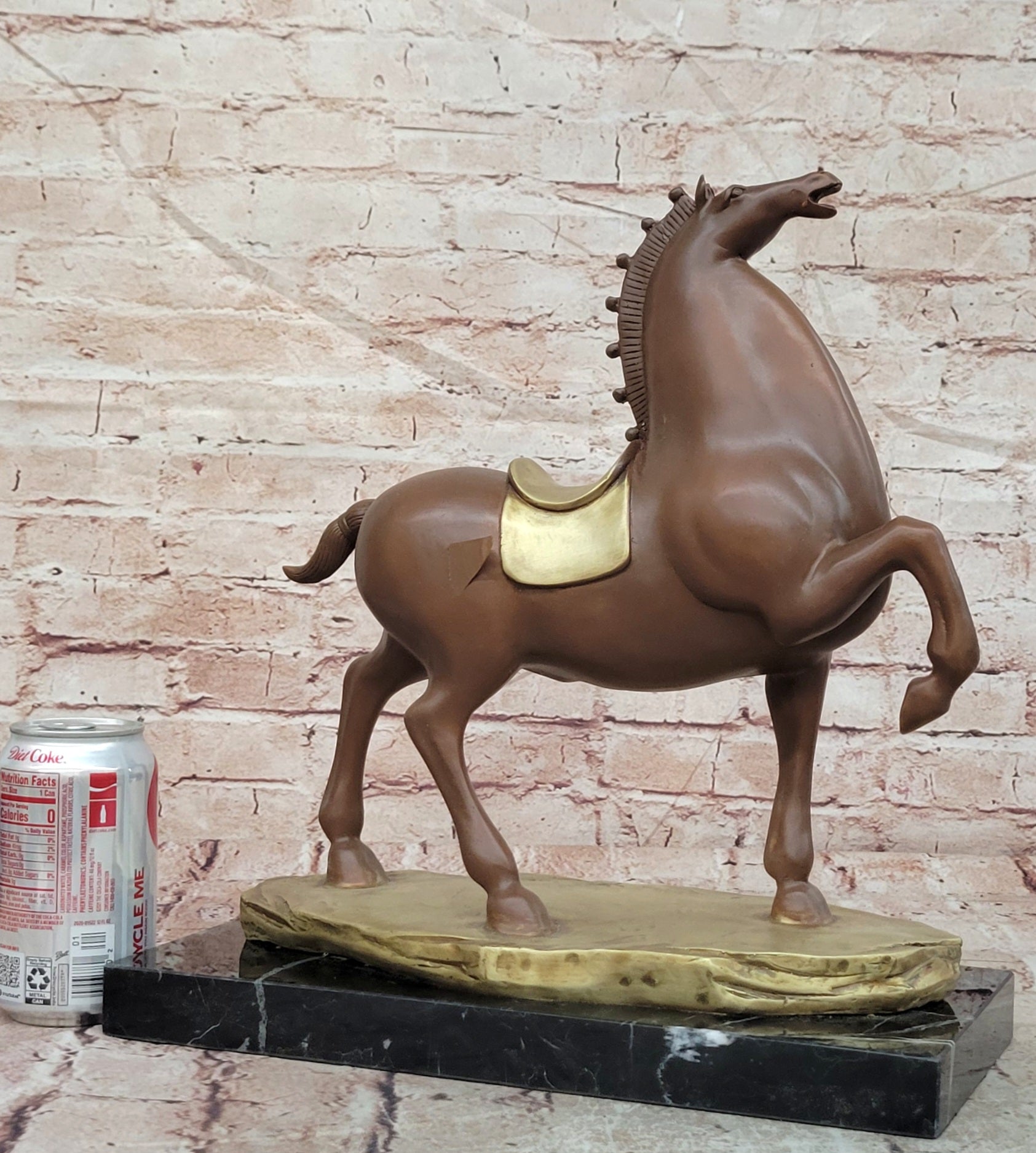 Tang Horse Equestrian Bronze Statue Oriental Art Sculpture Collectible Piece