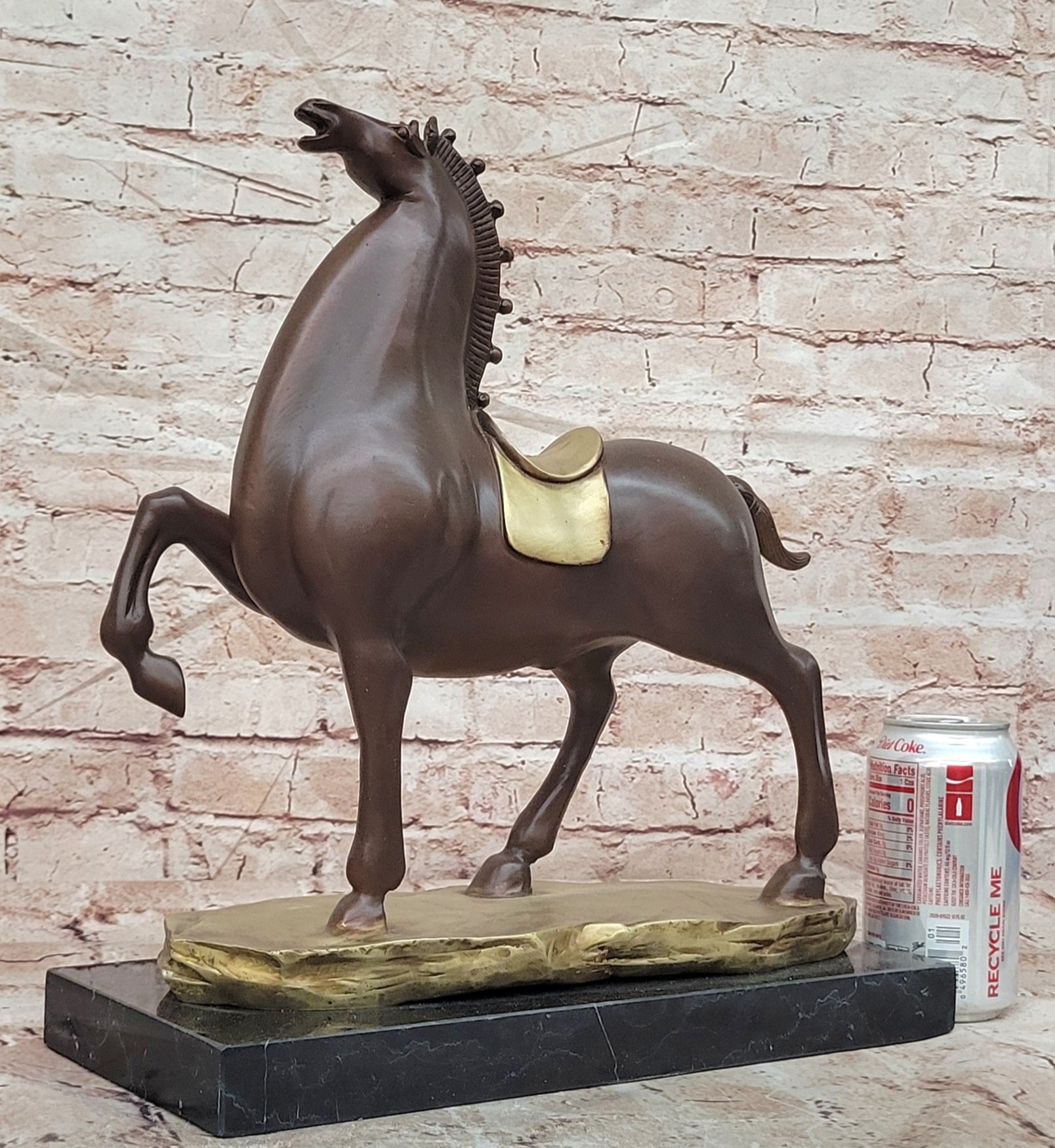 Bronze Abstract Horse Sculpture B.C Zhang Contemporary Art Statue Decor