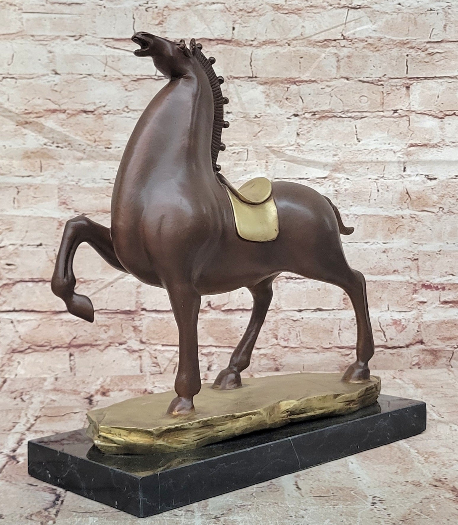 Bronze Abstract Horse Sculpture B.C Zhang Contemporary Art Statue Decor