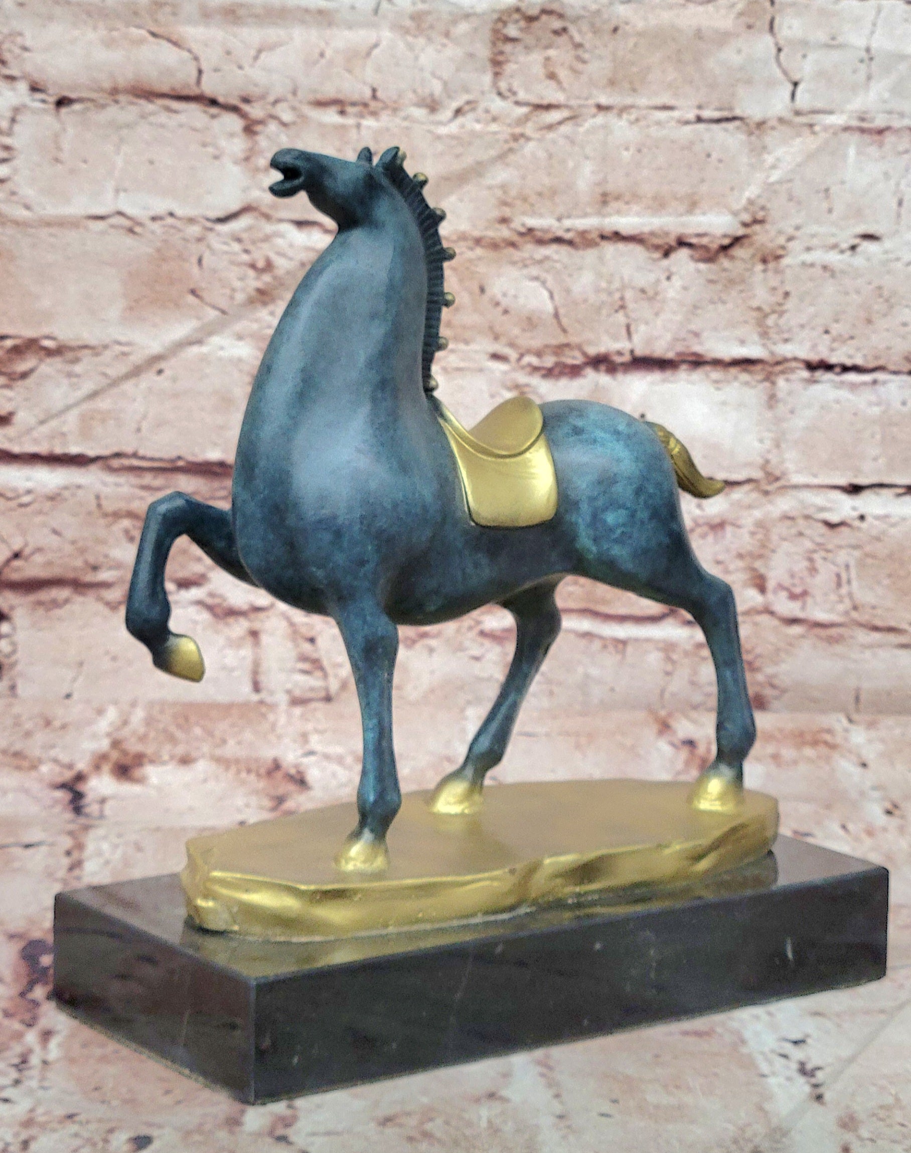 Zhang Bronze Horse Figurine Special Patina Modern Art Statue Home Decor