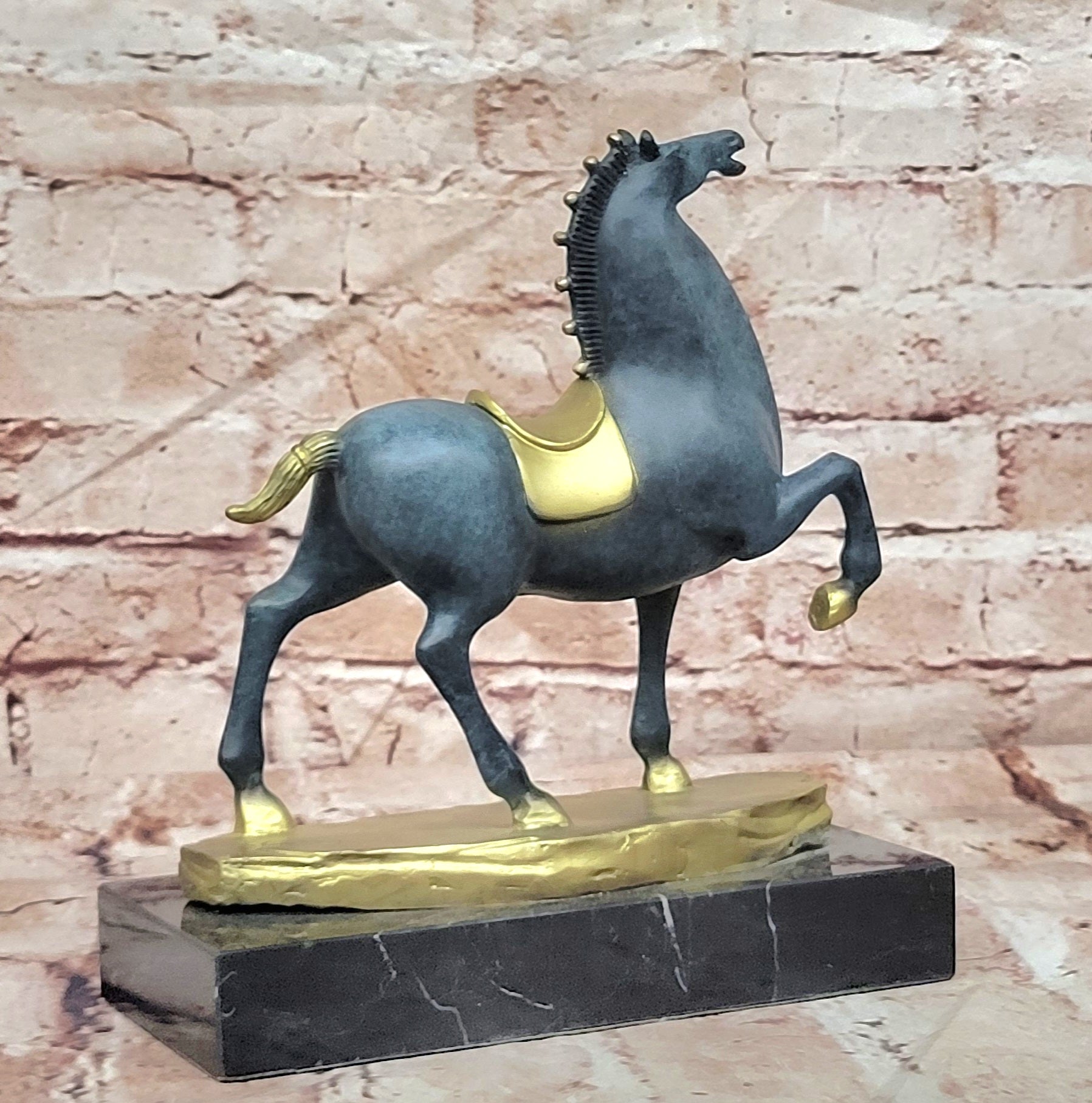 Zhang Bronze Horse Figurine Special Patina Modern Art Statue Home Decor