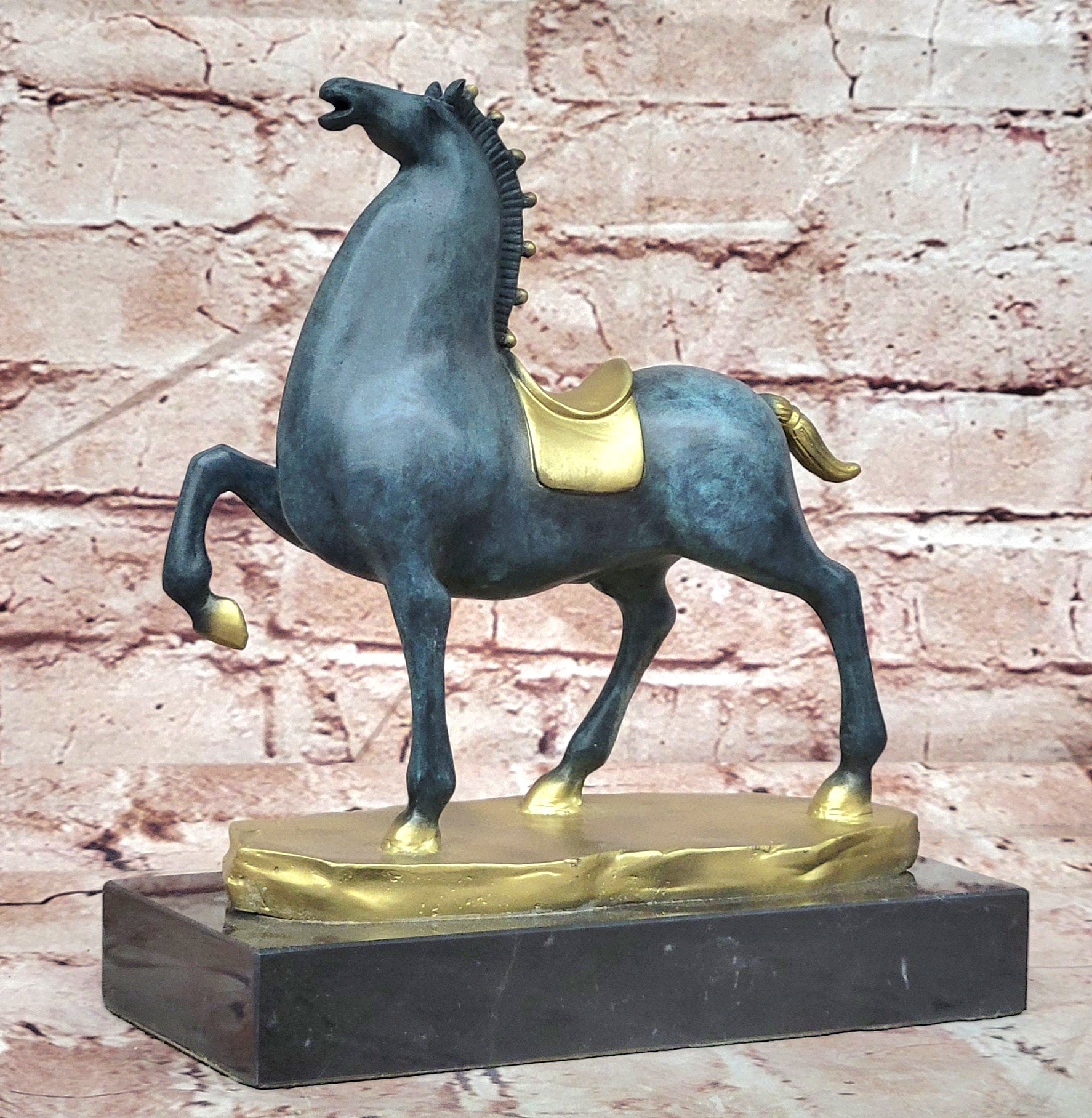 Zhang Bronze Horse Figurine Special Patina Modern Art Statue Home Decor