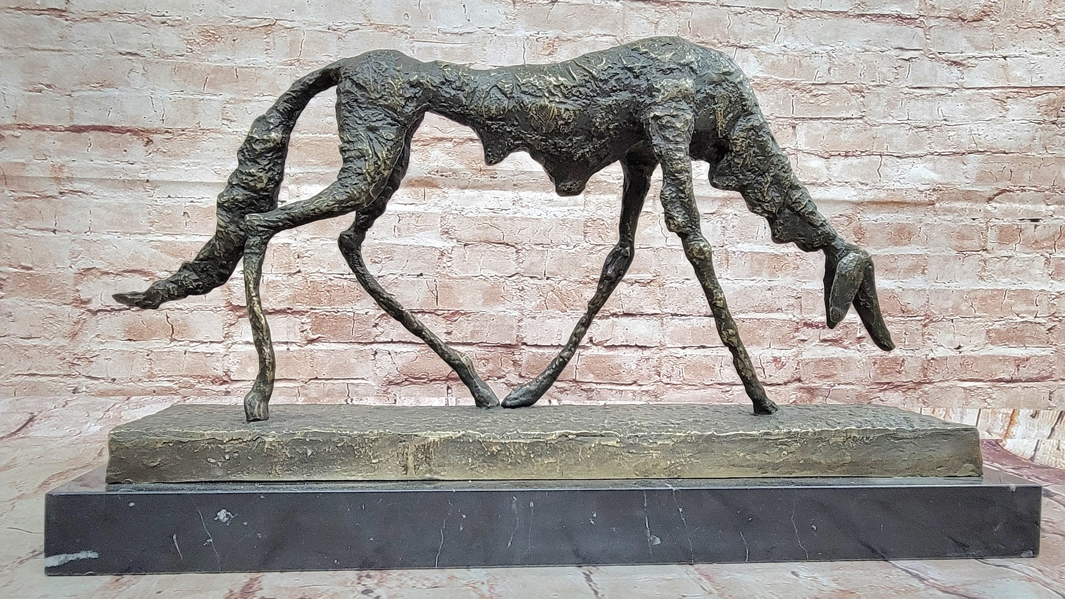 Abstract Bronze Dog Statue – Classic Handmade Animal Sculpture Home Office Decoration