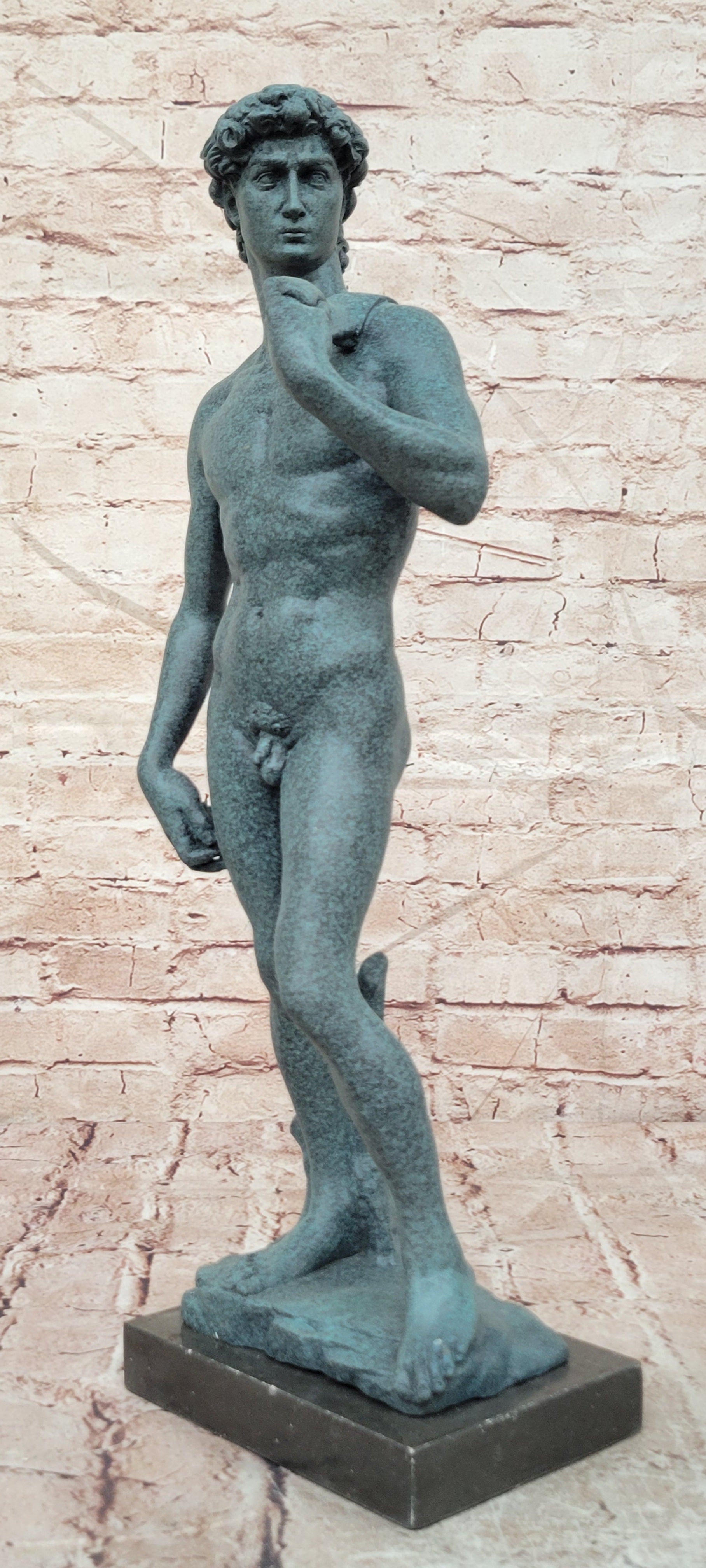 Michelangelo David Bronze Sculpture Large Size Classical Art Statue Decor