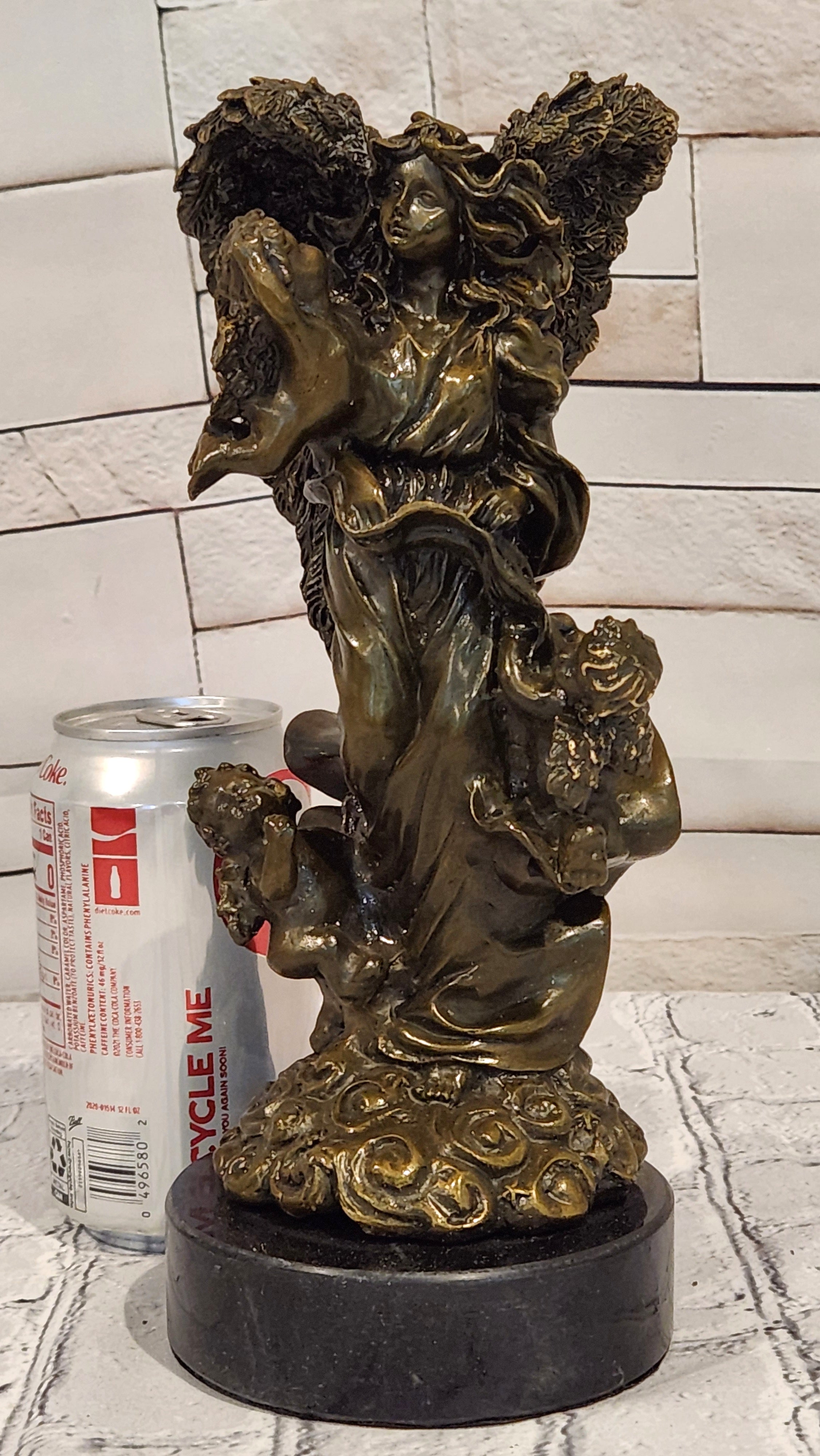 Romantic Bronze Angel Cherubs Statue Signed A Moreau Fine Art Figurine