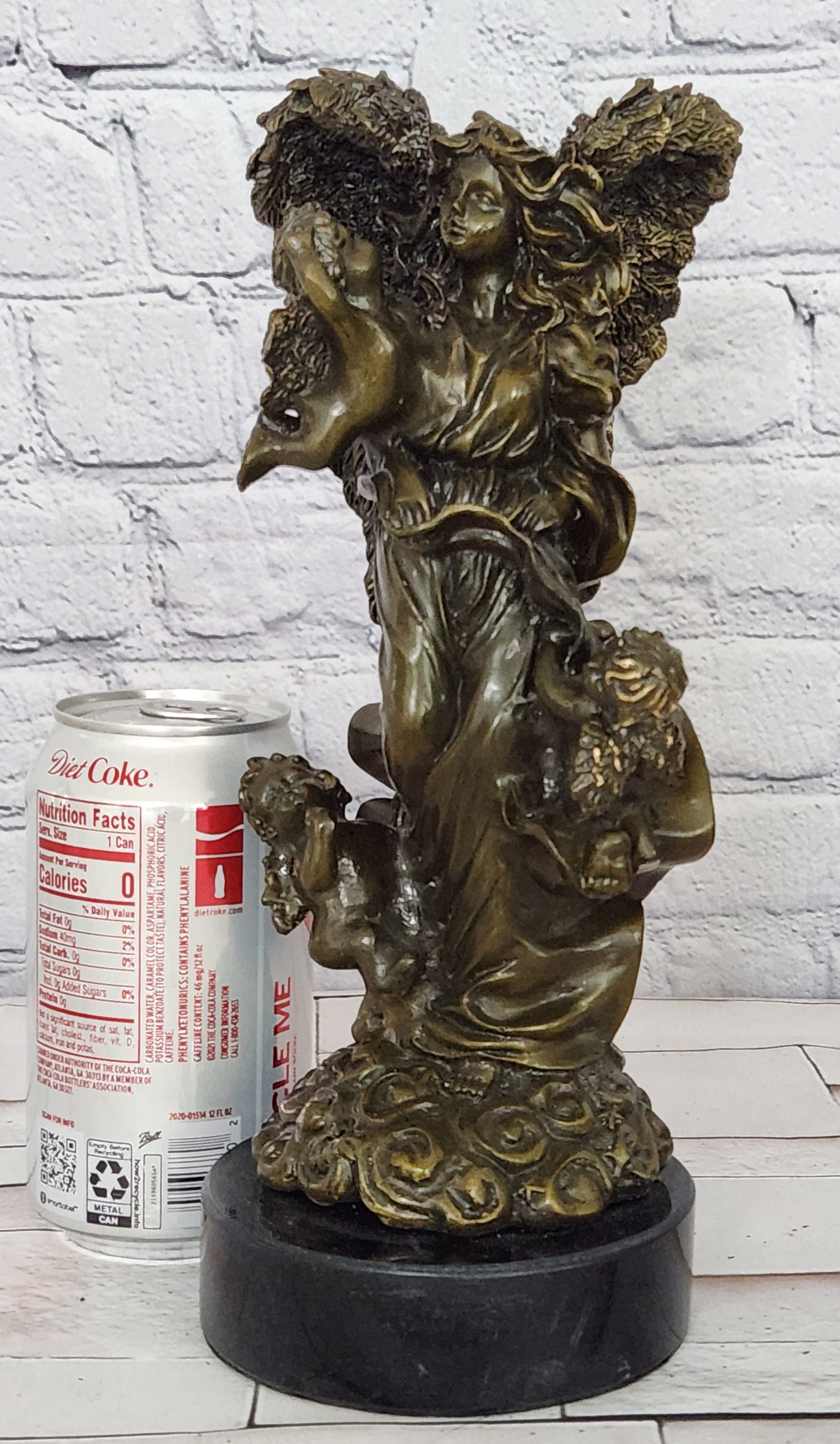 Romantic Bronze Angel Cherubs Statue Signed A Moreau Fine Art Figurine