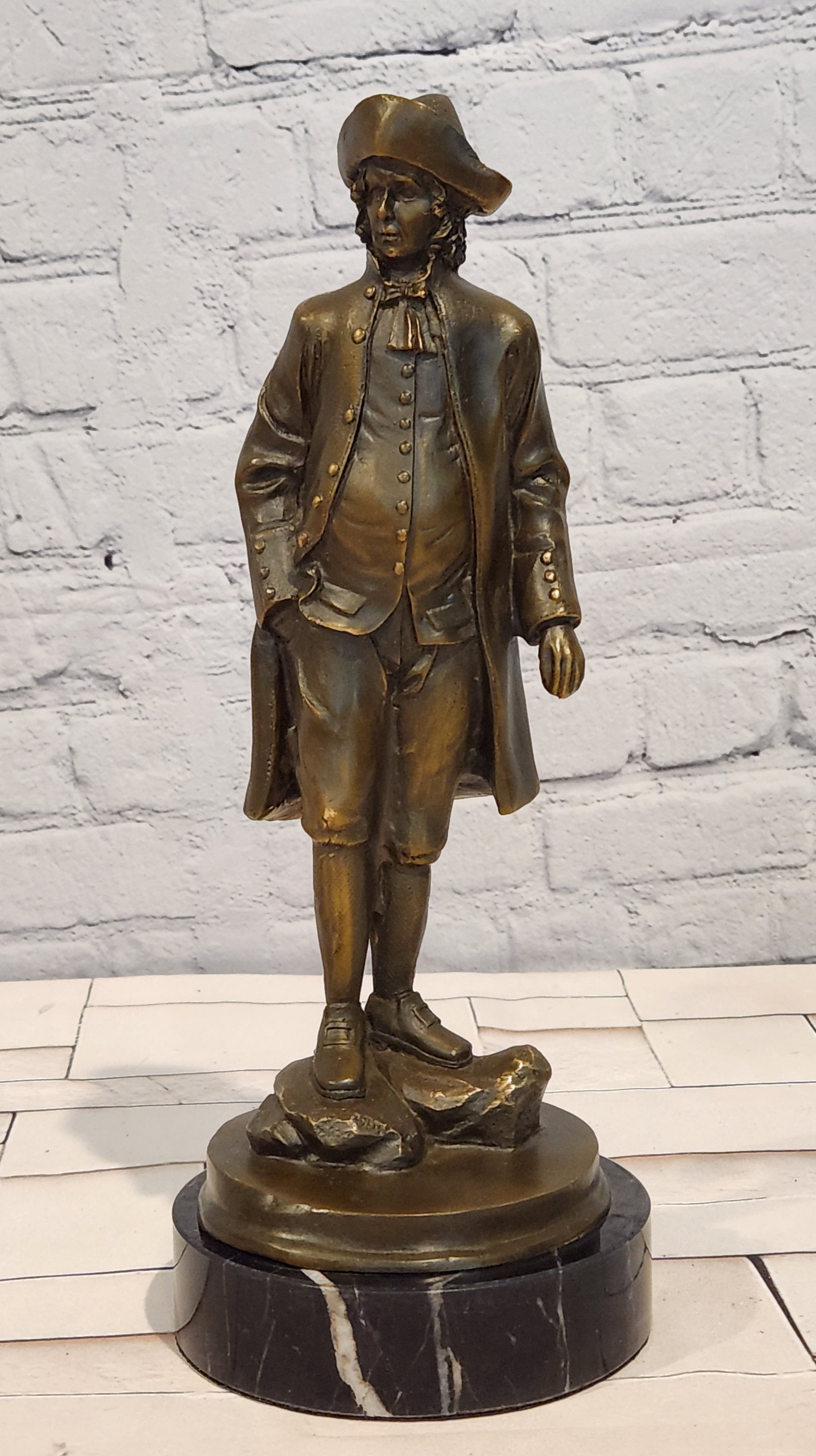 Lopez Bronze Napoleon Sculpture French Commander Statue Historical Art Decor