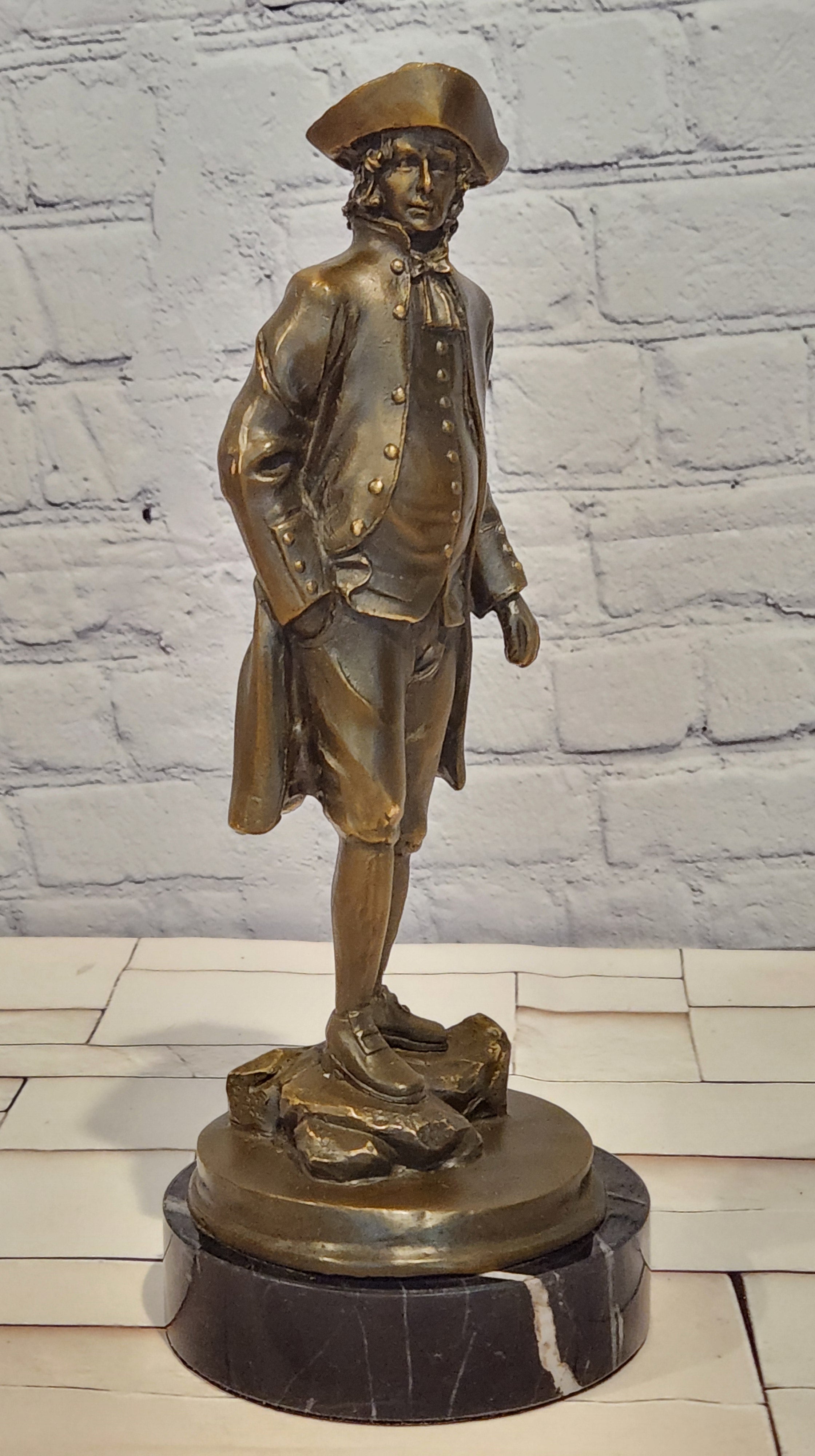 Lopez Bronze Napoleon Sculpture French Commander Statue Historical Art Decor