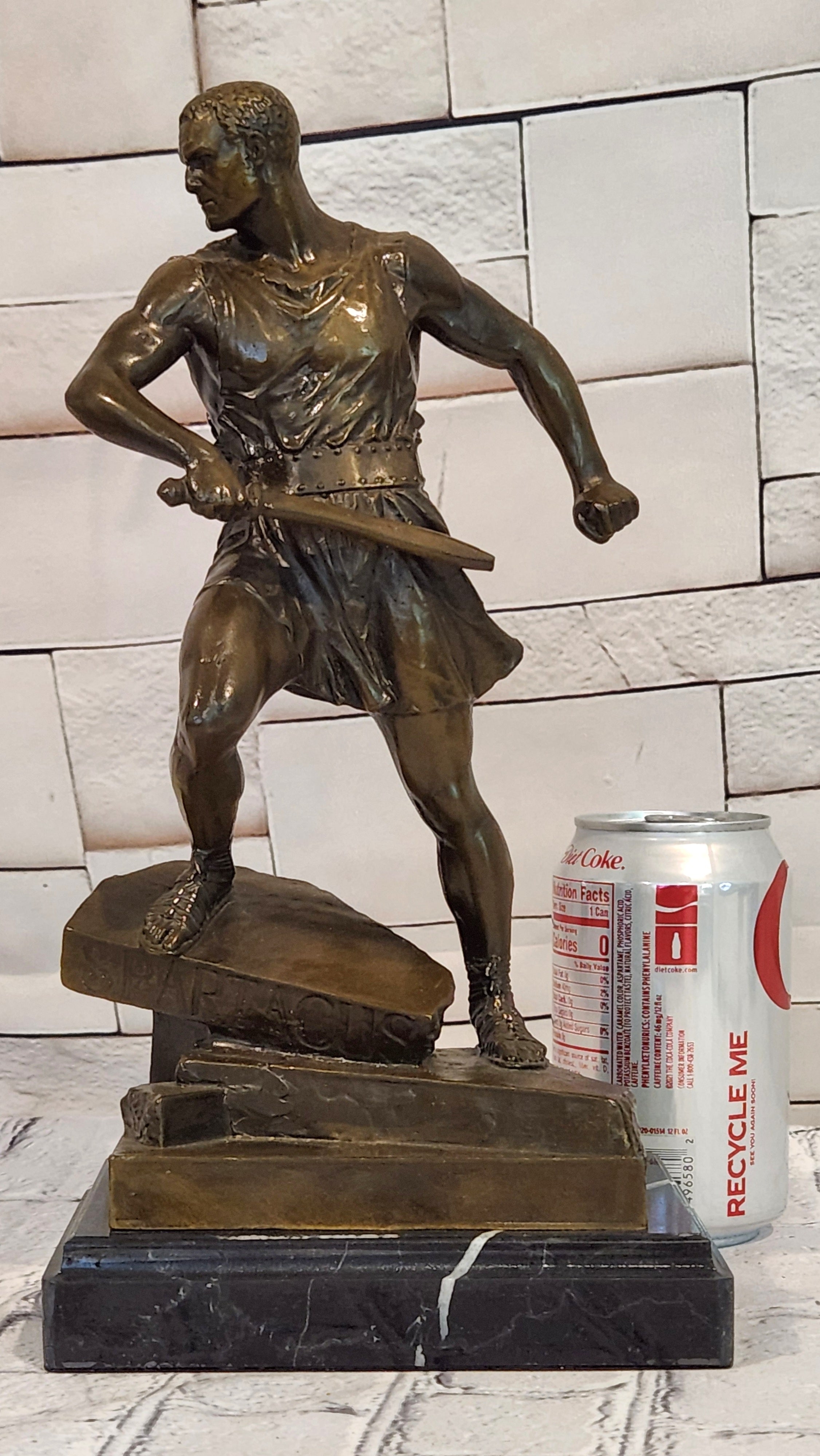 Bronze Warrior with Sword Sculpture J Mavchi Roman Style Limited Edition Art Statue