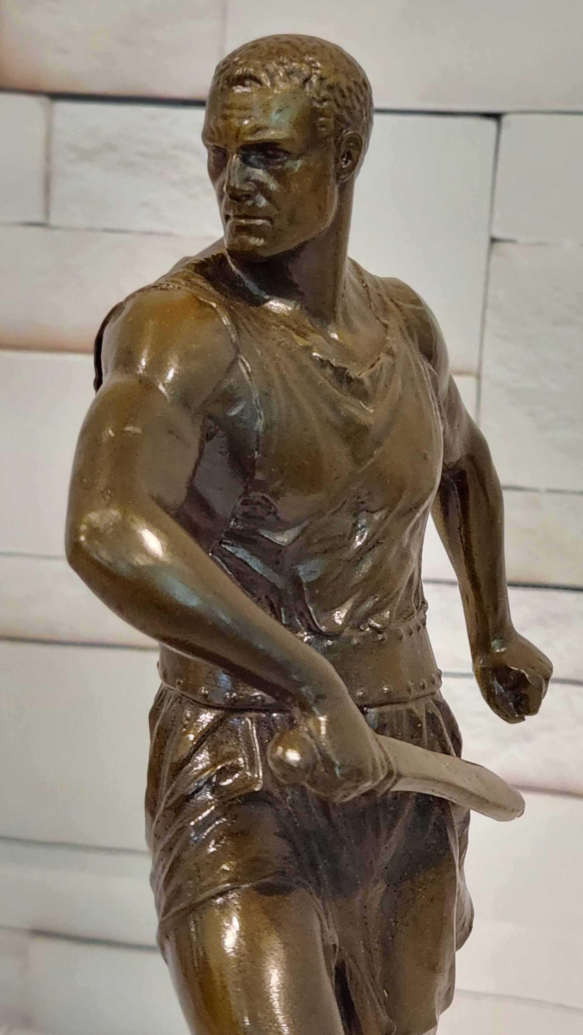 Bronze Warrior with Sword Sculpture J Mavchi Roman Style Limited Edition Art Statue