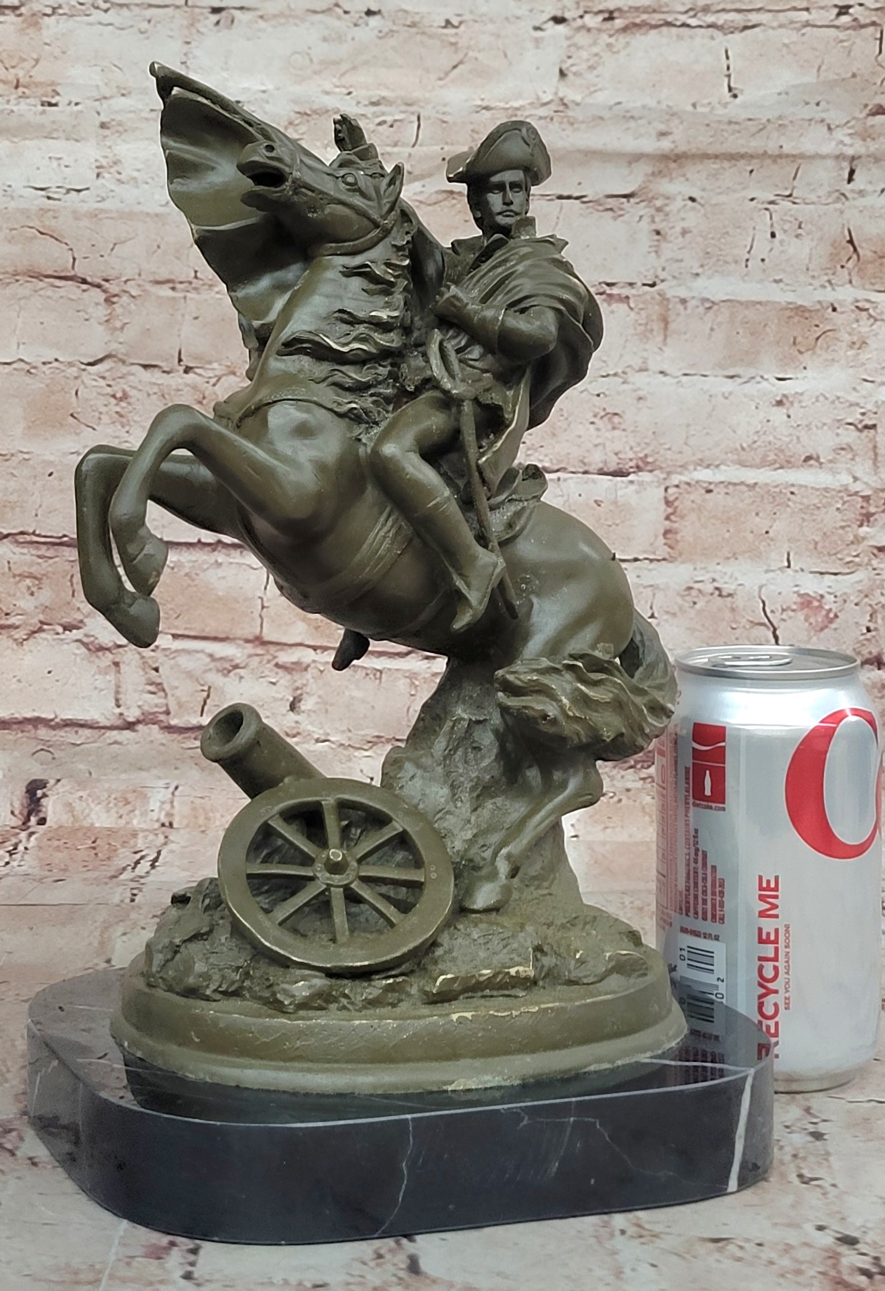 Hot Cast Bronze Sculpture of Napoleon Bonaparte on Horse Historical Statue French Decor