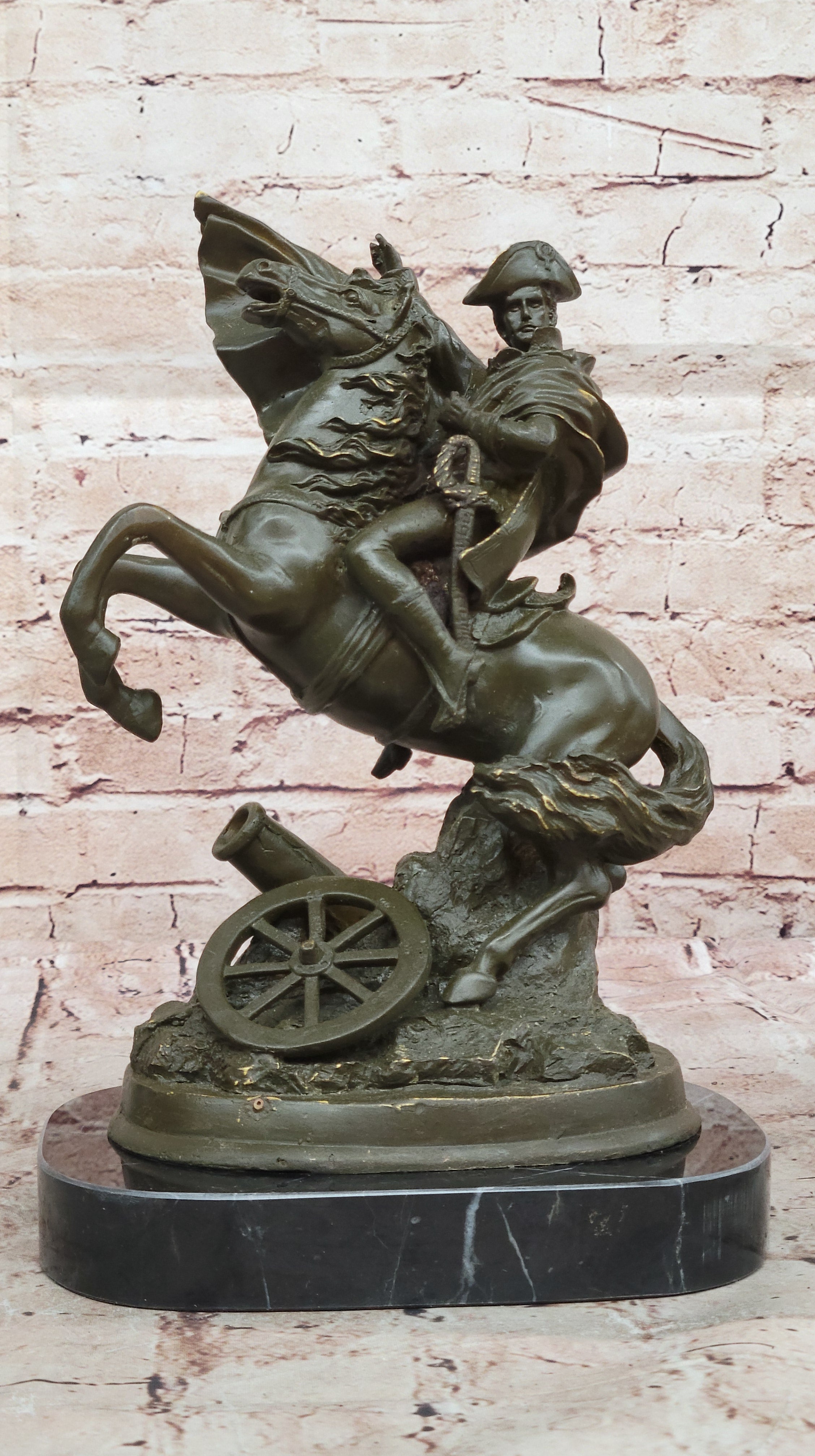 Hot Cast Bronze Sculpture of Napoleon Bonaparte on Horse Historical Statue French Decor