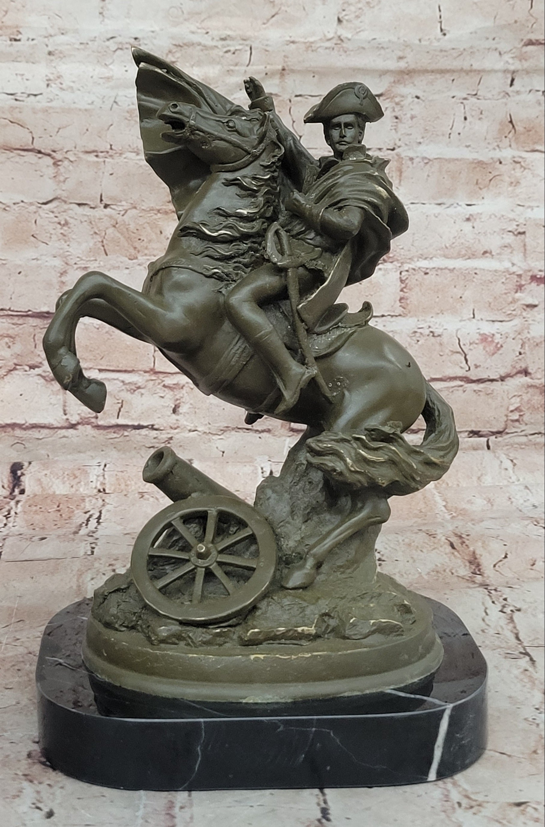 Hot Cast Bronze Sculpture of Napoleon Bonaparte on Horse Historical Statue French Decor