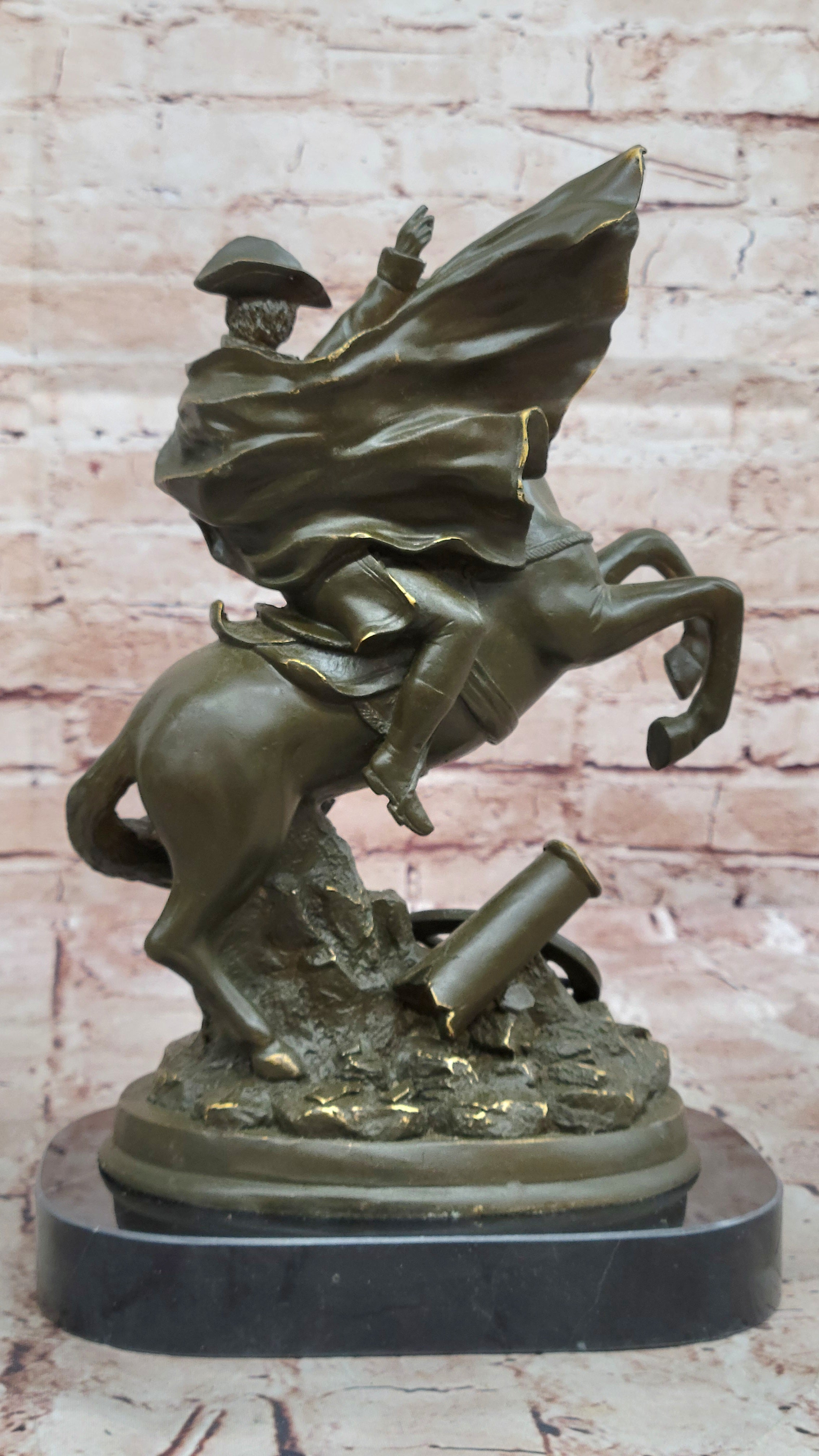 Hot Cast Bronze Sculpture of Napoleon Bonaparte on Horse Historical Statue French Decor