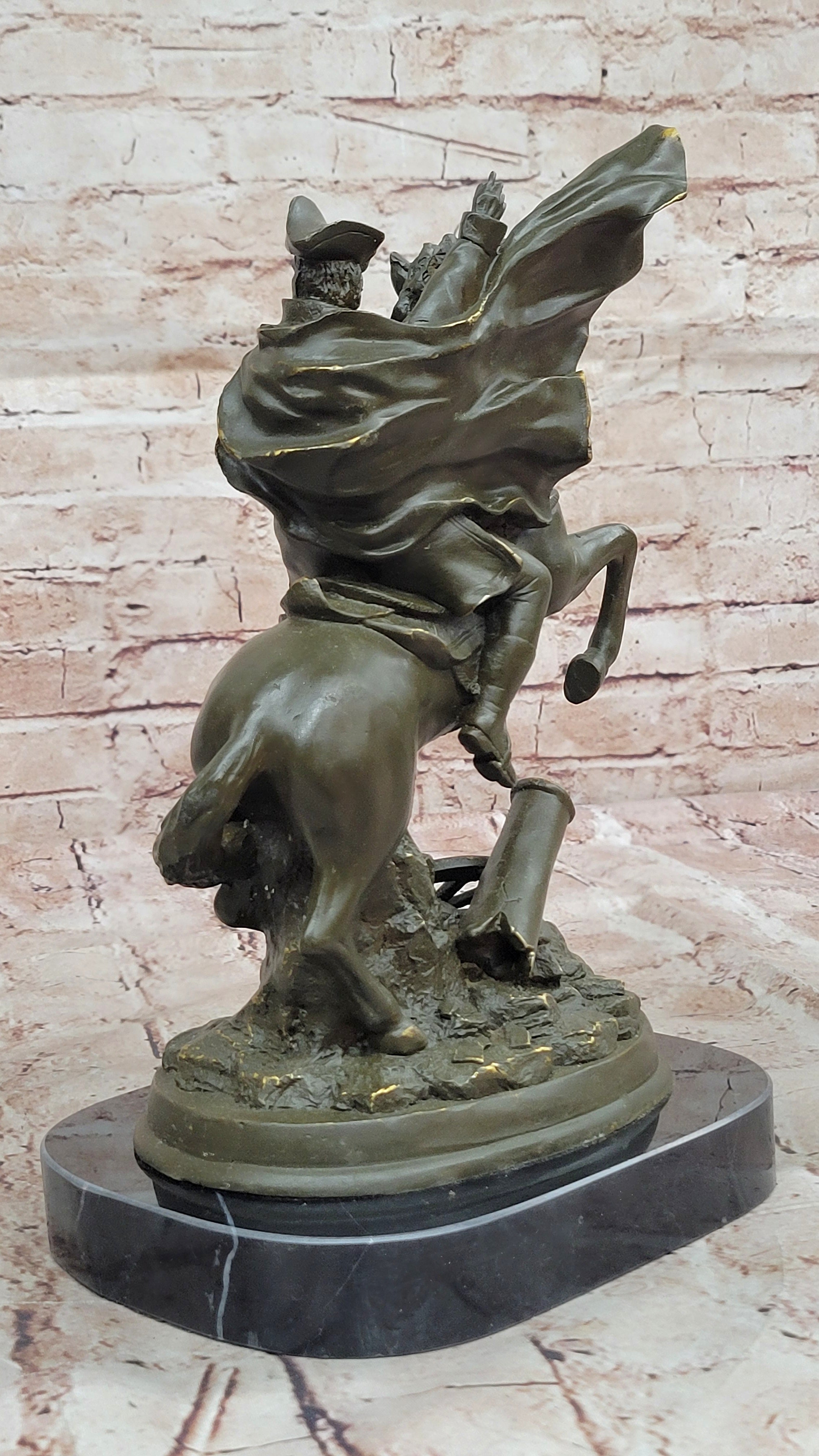 Hot Cast Bronze Sculpture of Napoleon Bonaparte on Horse Historical Statue French Decor