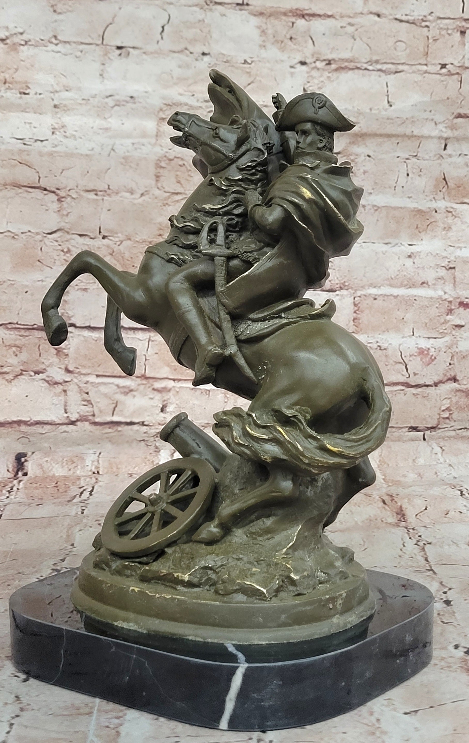 Hot Cast Bronze Sculpture of Napoleon Bonaparte on Horse Historical Statue French Decor