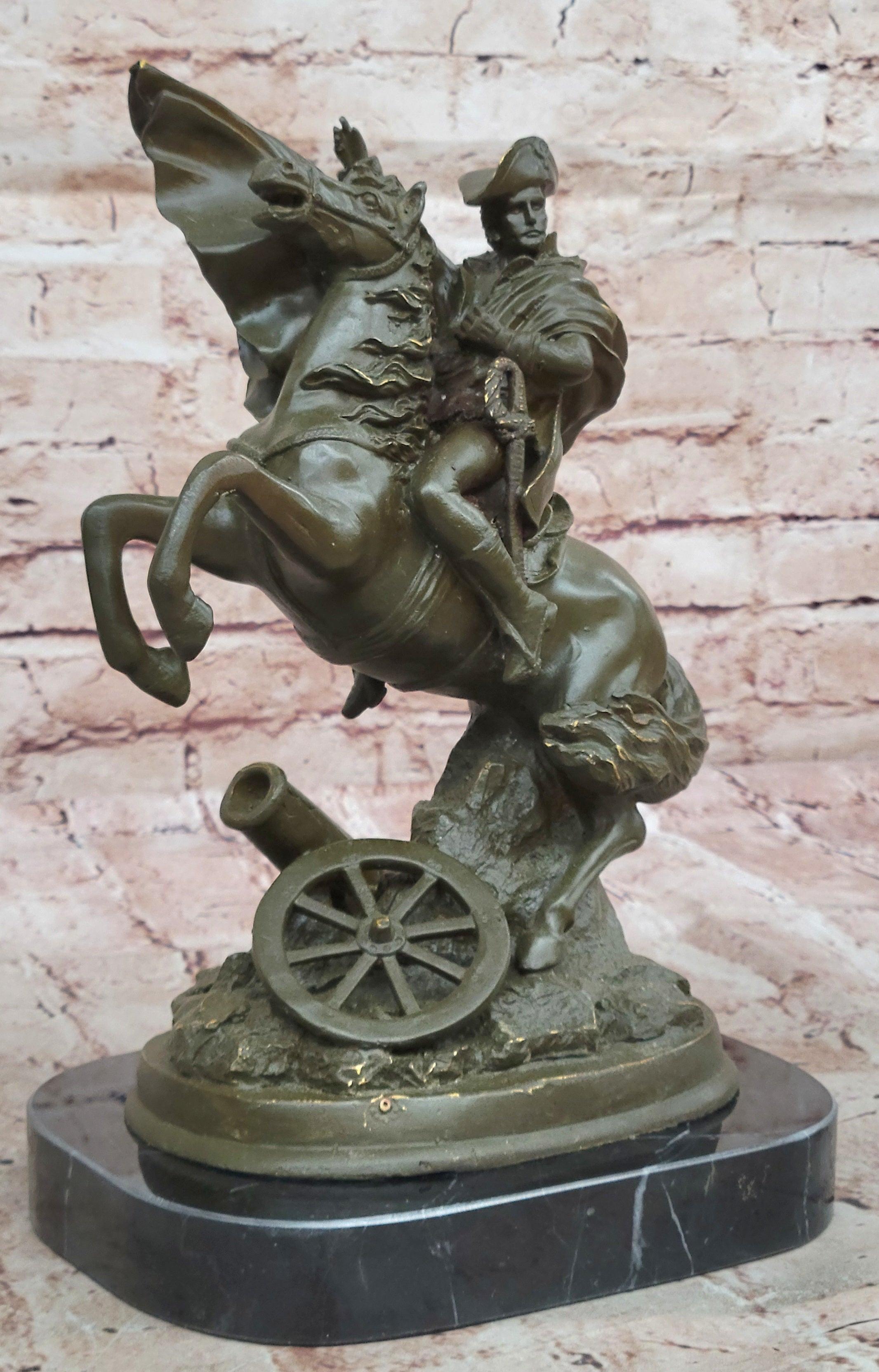 Hot Cast Bronze Sculpture of Napoleon Bonaparte on Horse Historical Statue French Decor