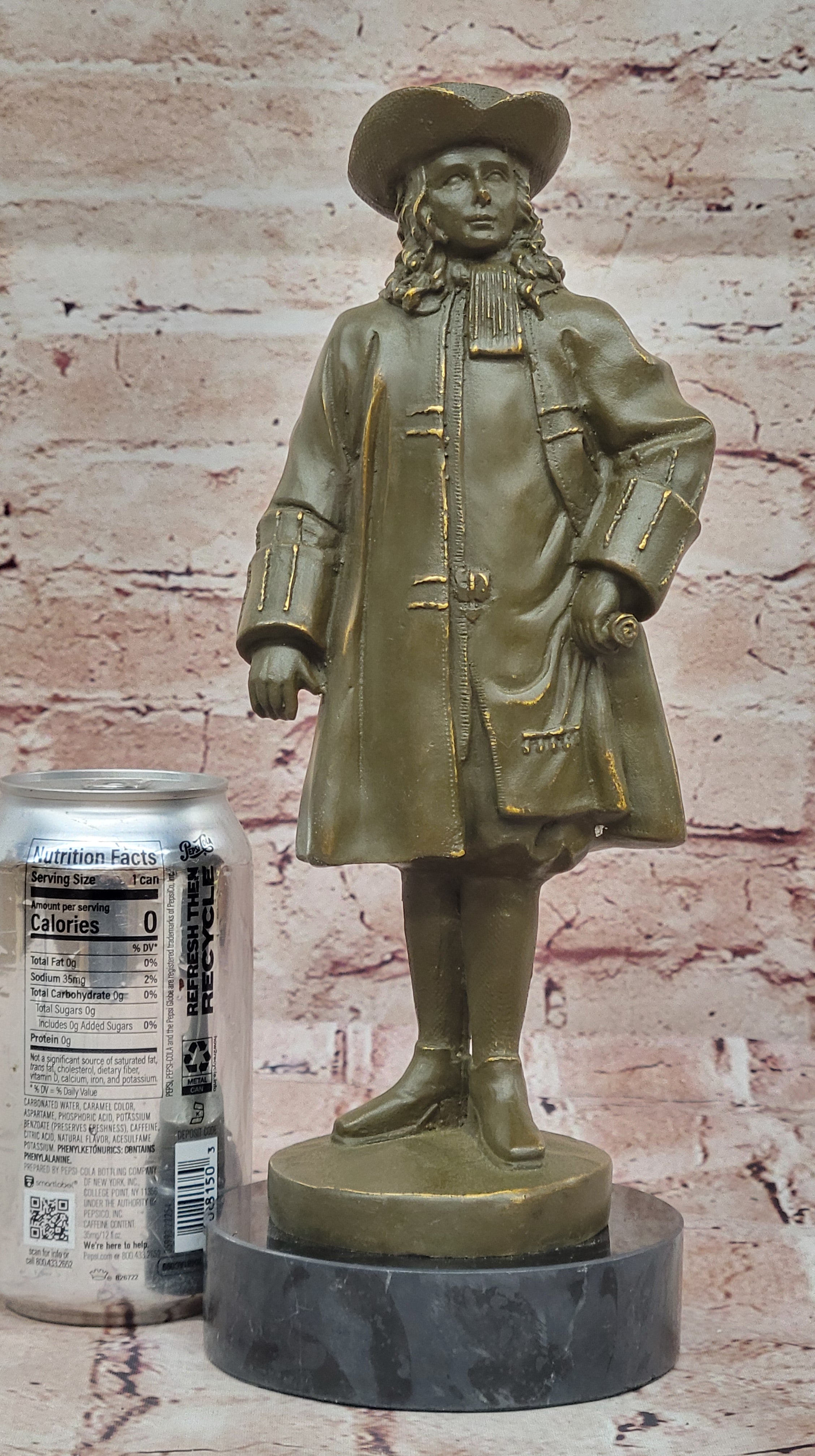Original William Penn Sculpture – Bronze Figurine by Milo, Collector Edition