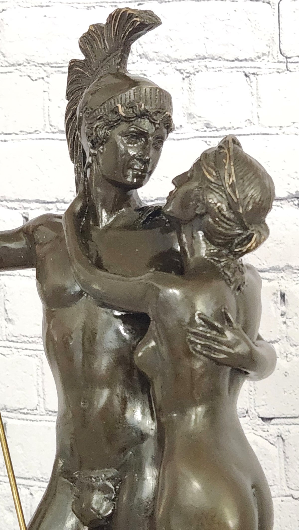 Bronze Mythological Couple Sculpture Mars and Venus Collectible Fine Art Deco