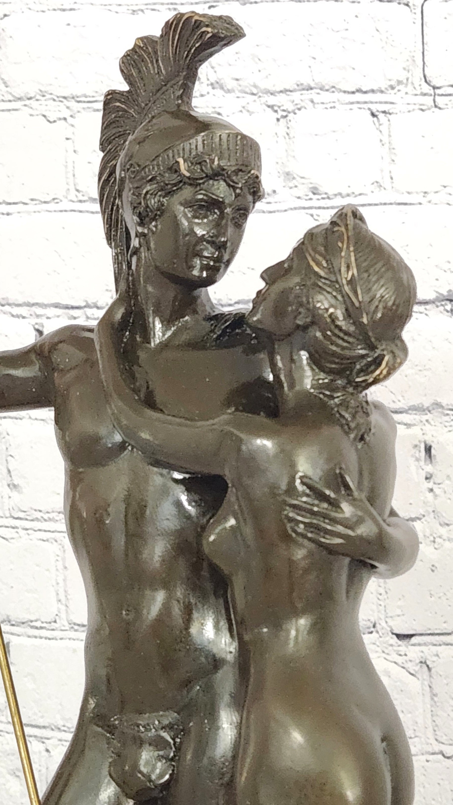 Bronze Mythological Couple Sculpture Mars and Venus Collectible Fine Art Deco