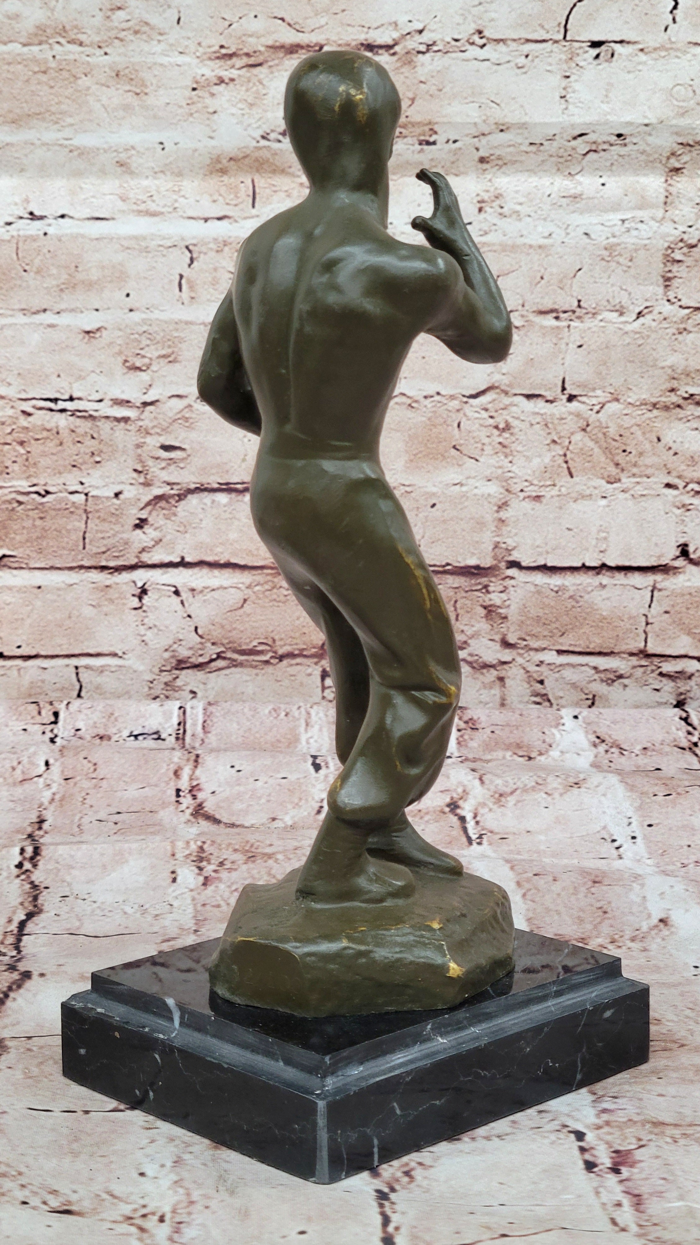Bruce Lee Kung Fu Legend Bronze Statue by Mavchi Hand Made Collectible Artwork Sculpture