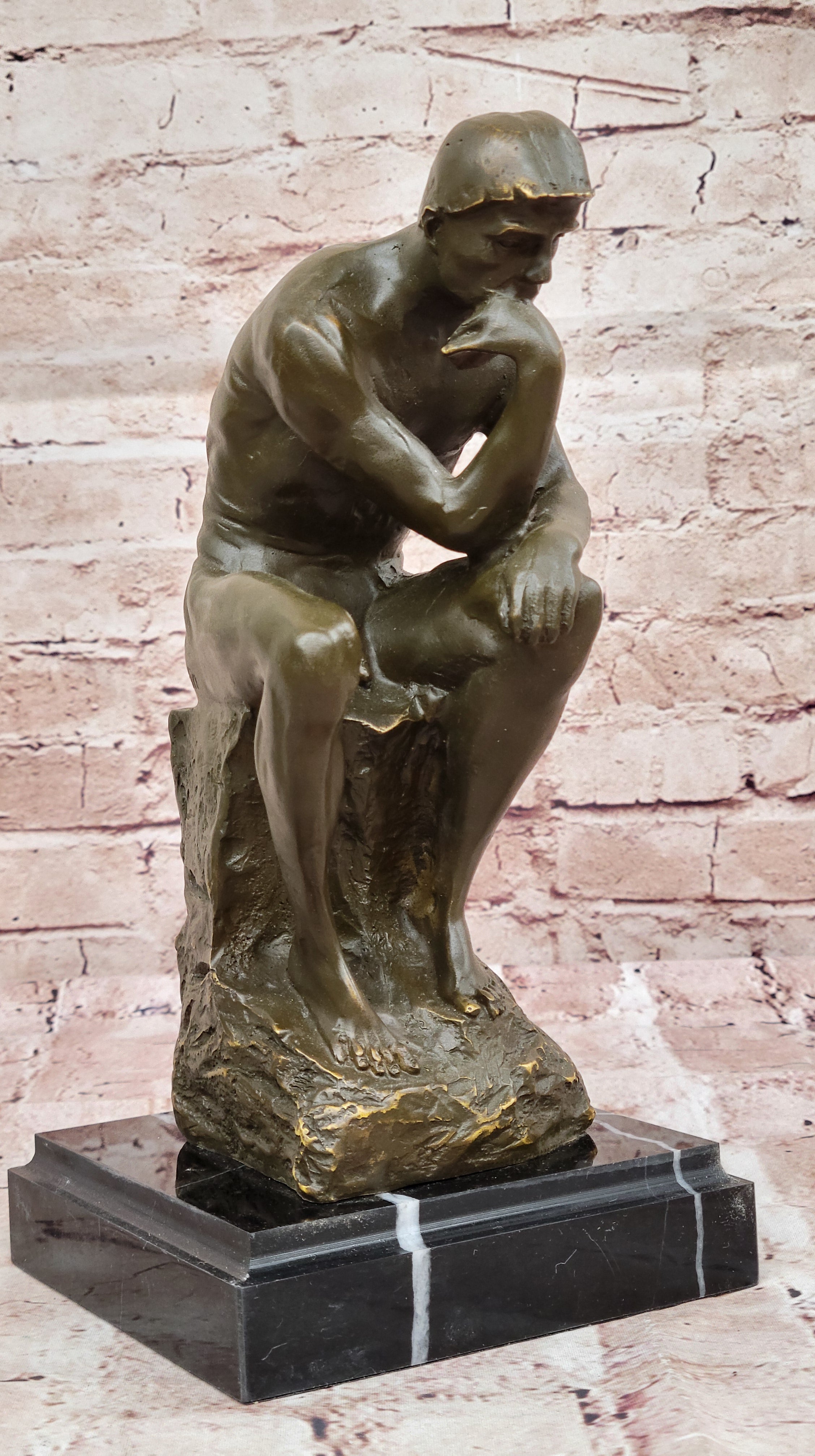 The Thinker Bronze Sculpture Statue – Elegant Figurine for Home or Study Decor