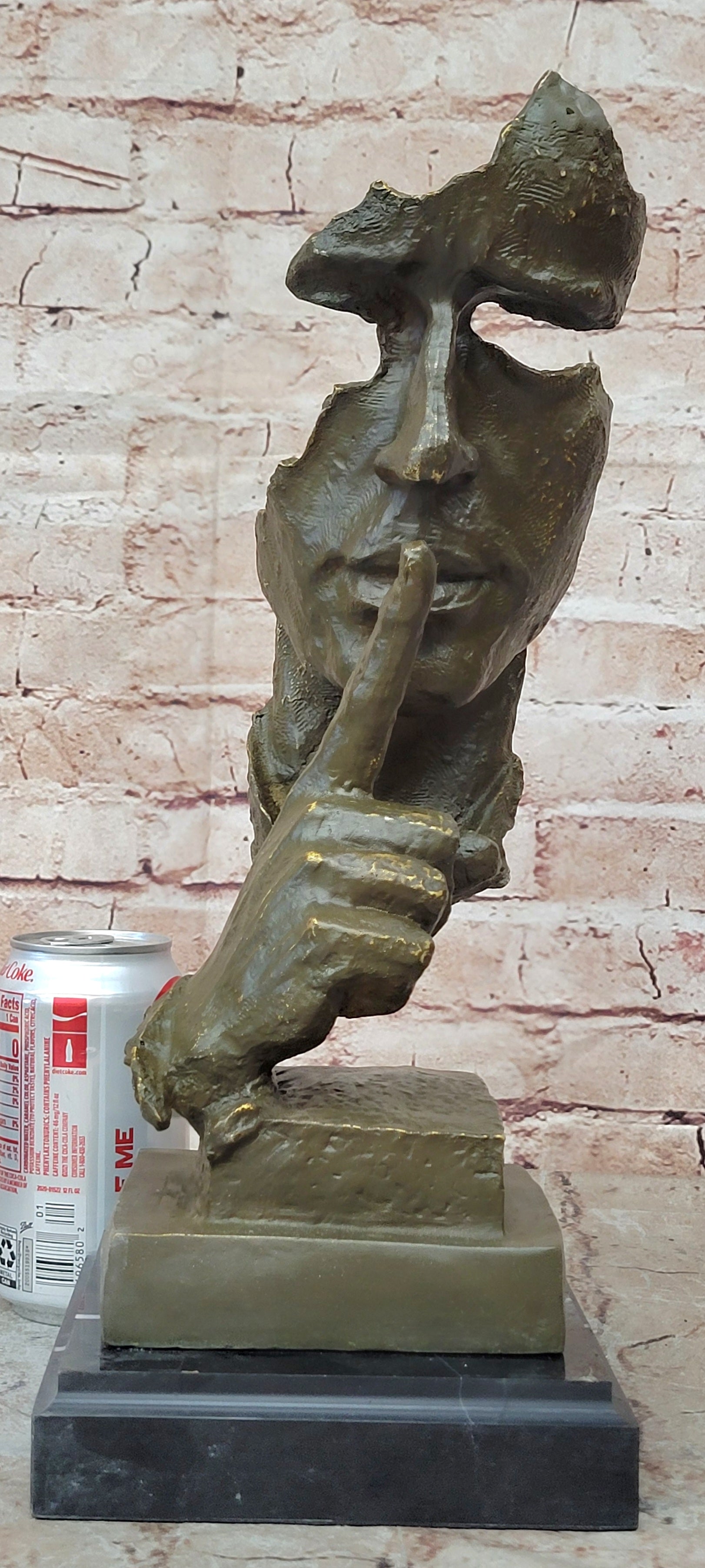 Modern Art Bronze Sculpture Statue by Salvador Dali Silent Man Collectible Home Figurine