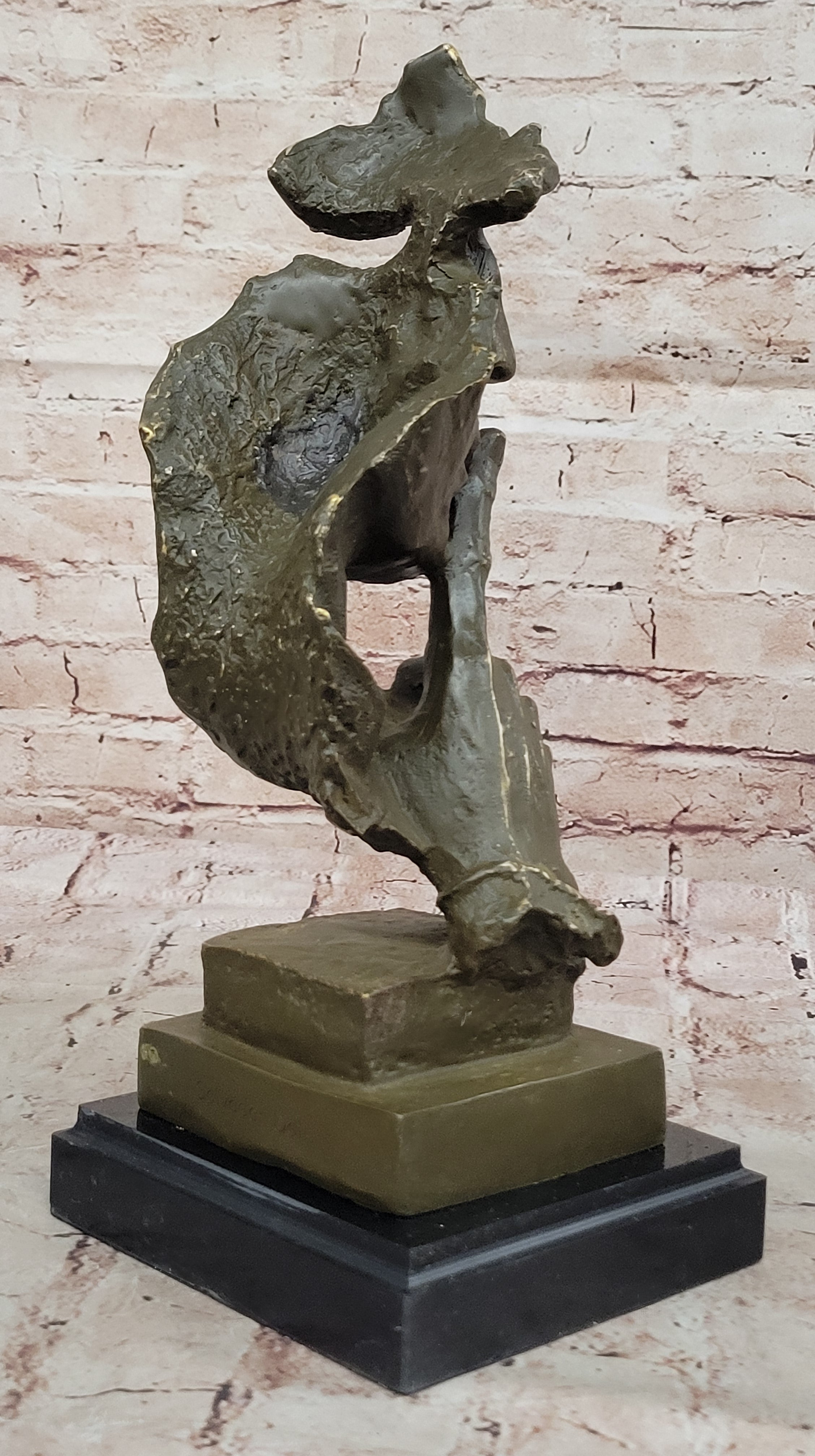 Modern Art Bronze Sculpture Statue by Salvador Dali Silent Man Collectible Home Figurine