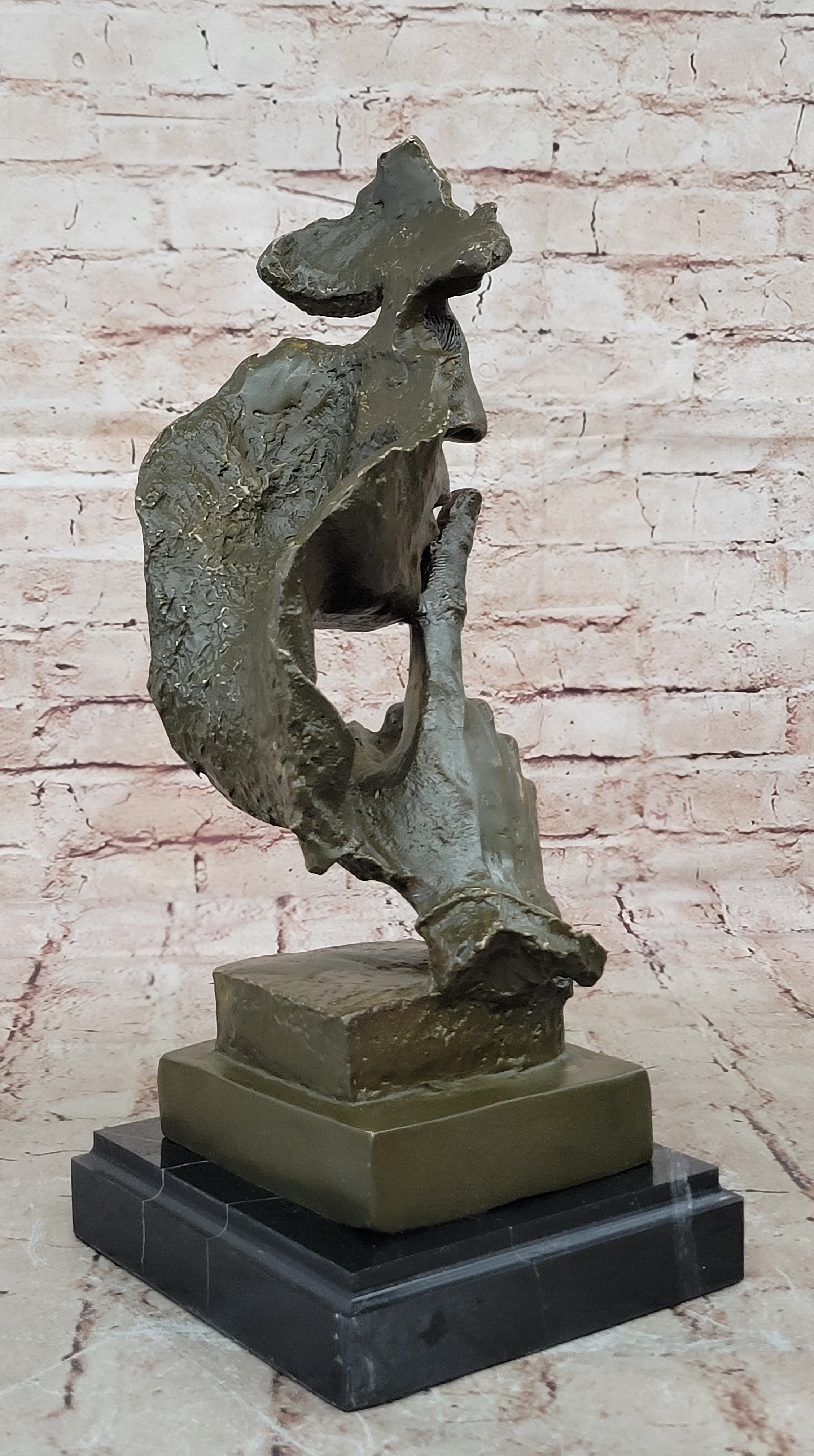 Modern Art Bronze Sculpture Statue by Salvador Dali Silent Man Collectible Home Figurine