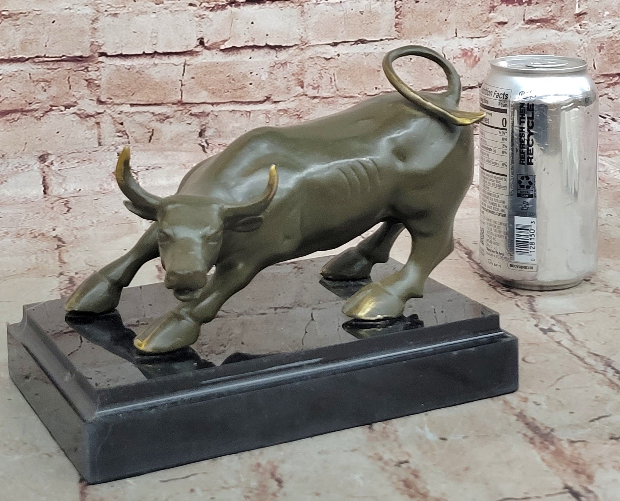 Charging Bull Figurine Bronze Statue by Milo Wall Street Art Sculpture Office Decor Gift