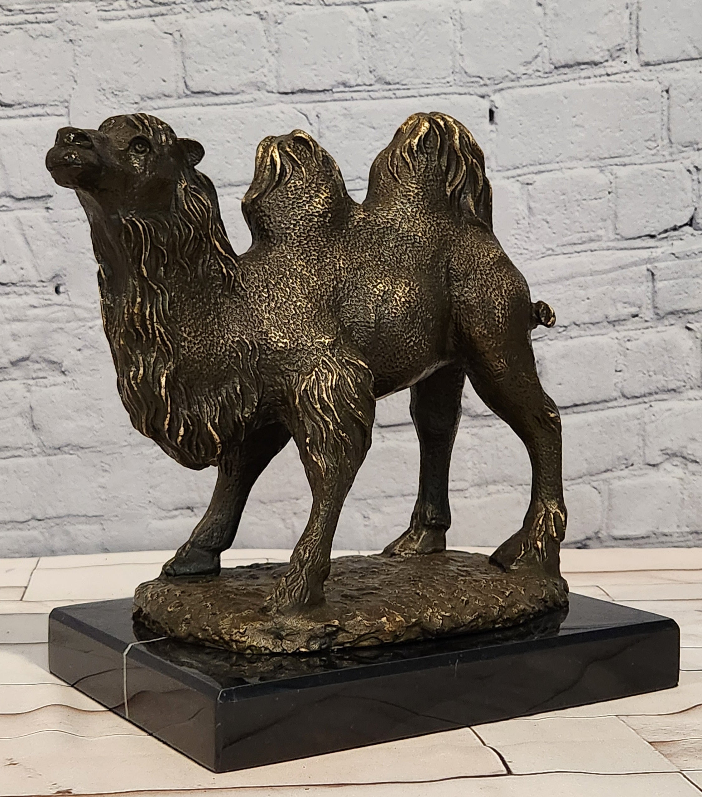 Milo Bronze Camel Figurine Large Desert Animal Sculpture Vintage Fine Art Collectible