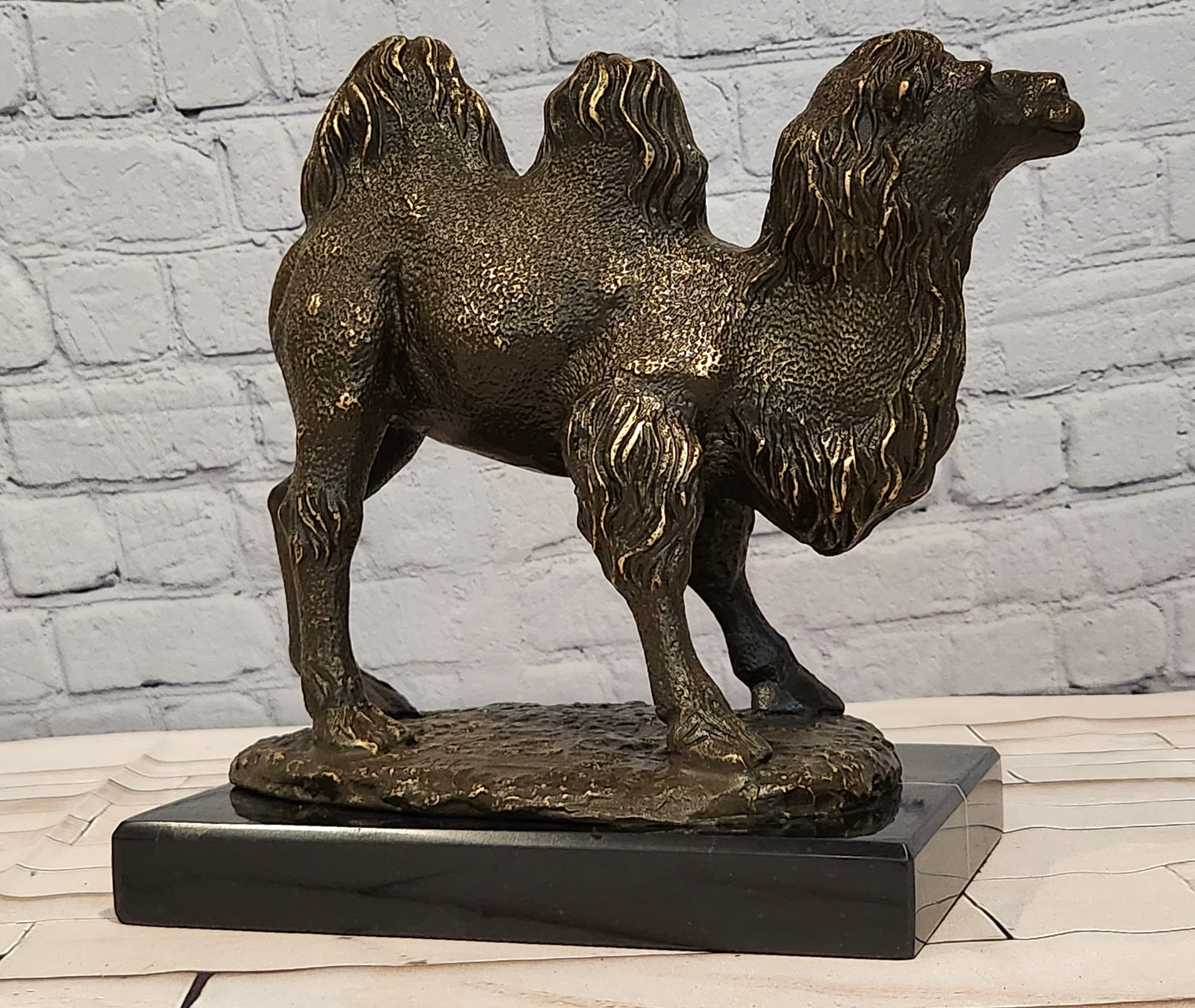 Milo Bronze Camel Figurine Large Desert Animal Sculpture Vintage Fine Art Collectible