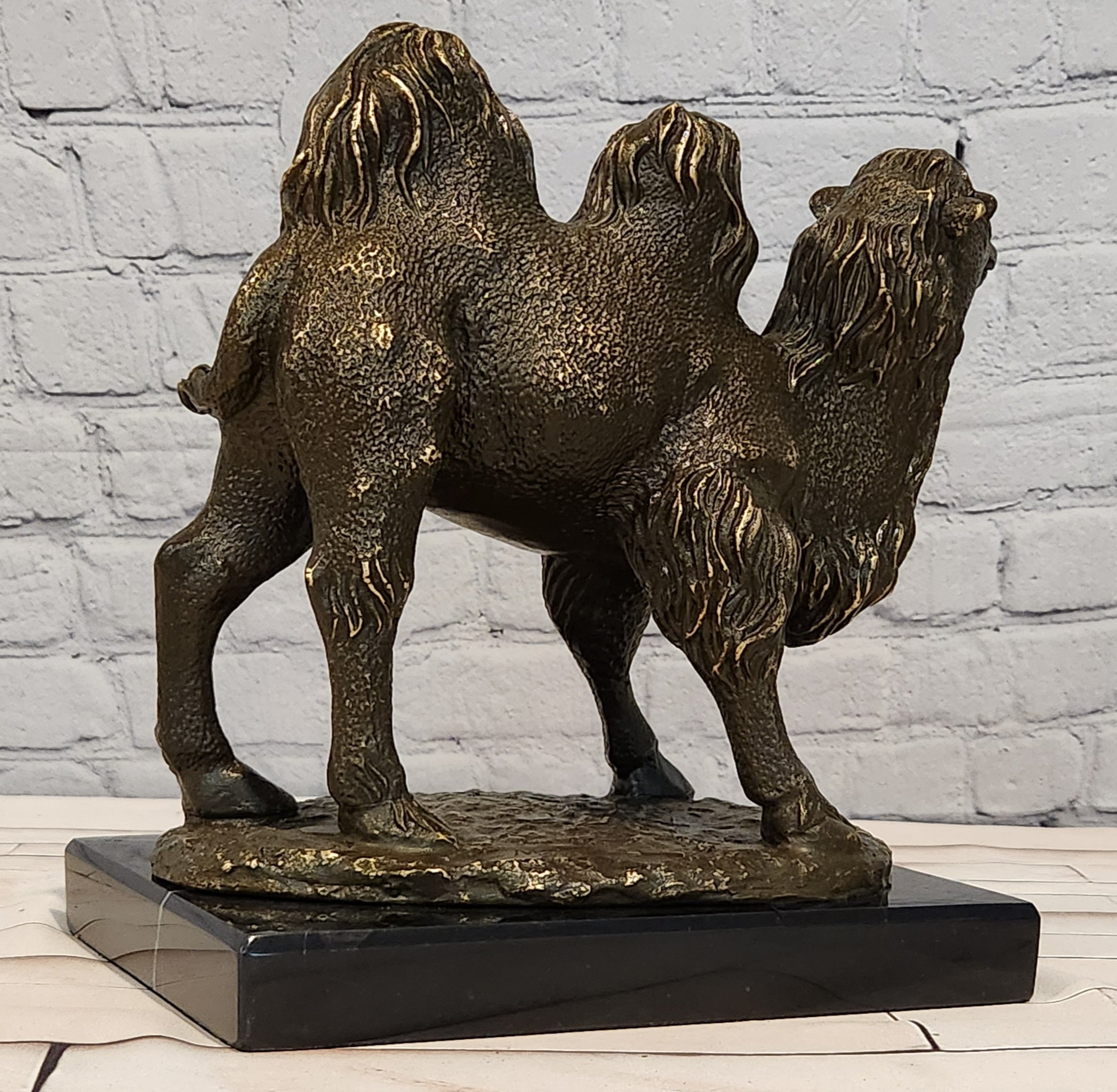 Milo Bronze Camel Figurine Large Desert Animal Sculpture Vintage Fine Art Collectible