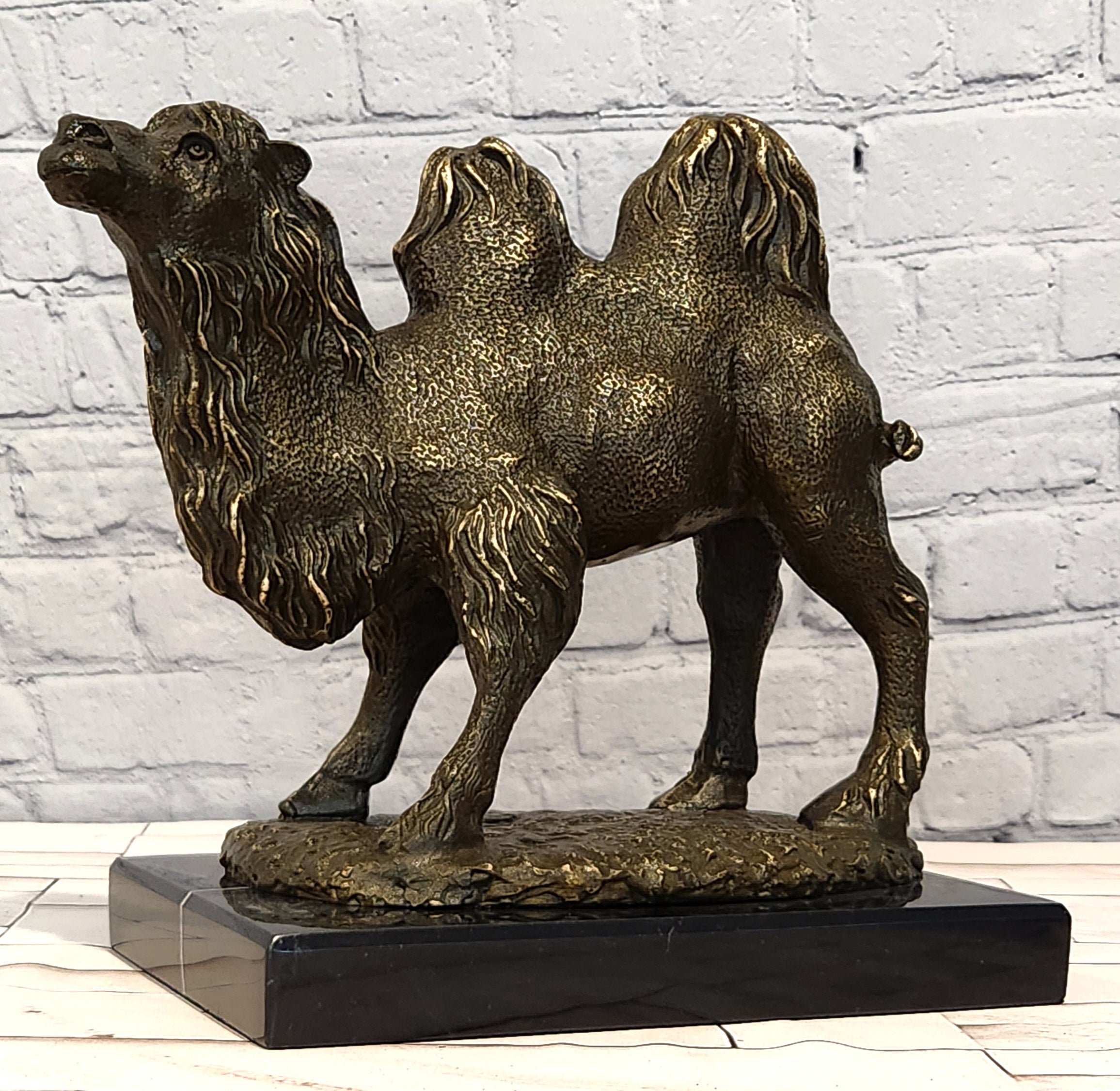 Milo Bronze Camel Figurine Large Desert Animal Sculpture Vintage Fine Art Collectible
