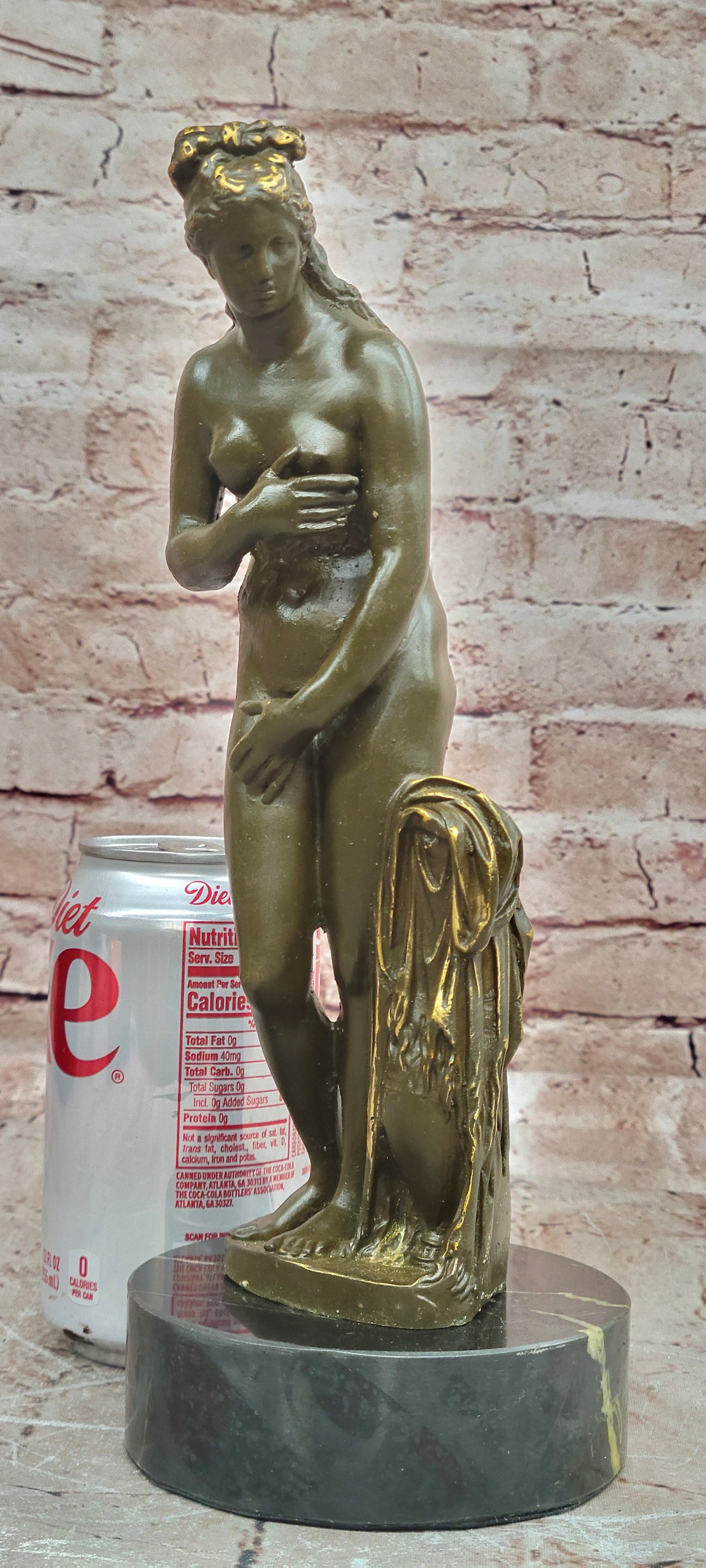 Bronze Sculpture of Venus Greek Goddess Aphrodite Signed Patoue Myth Collectible Art