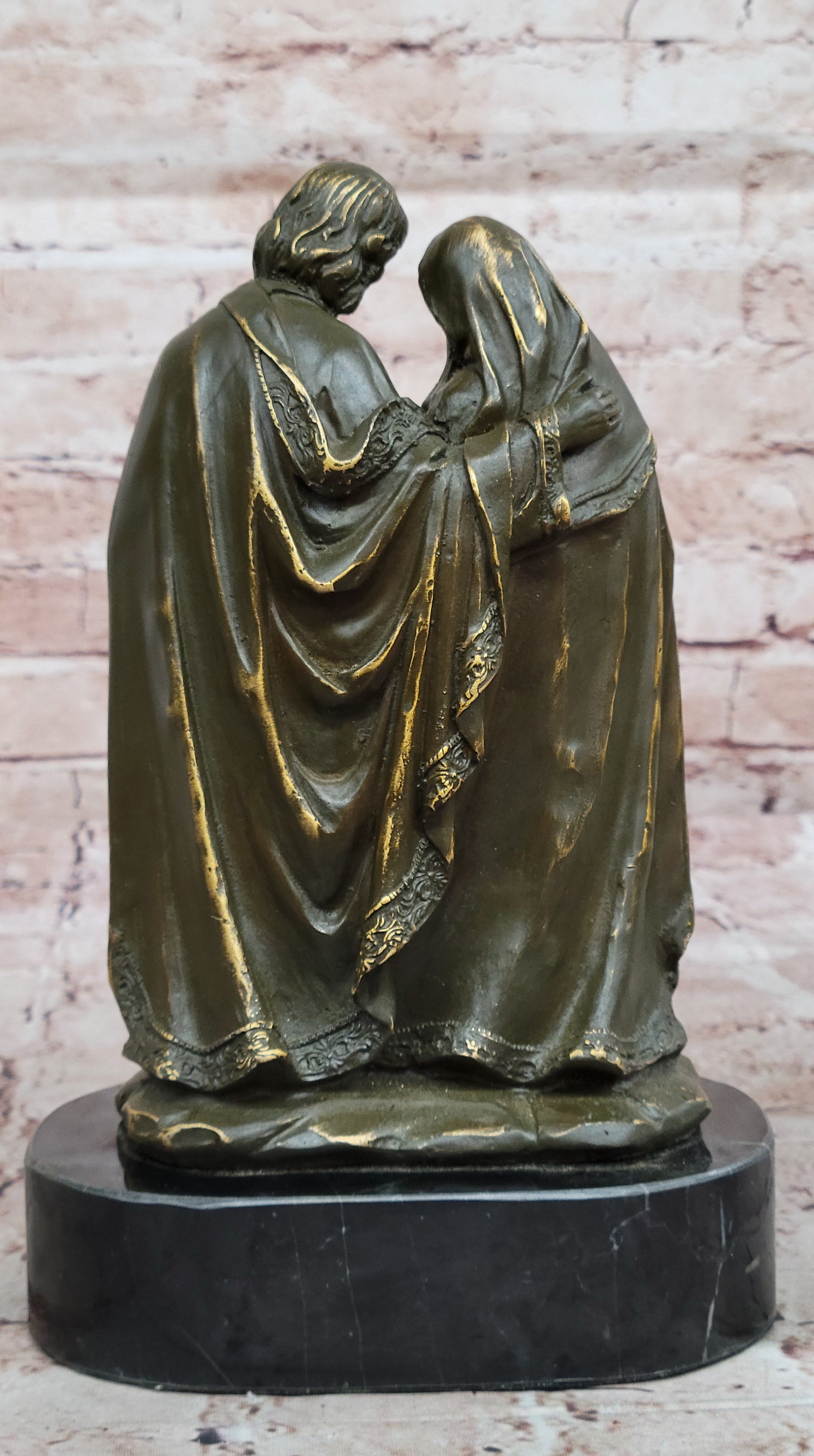 Hand Made Holy Family Bronze Sculpture Statue – Christian Catholic Home Art