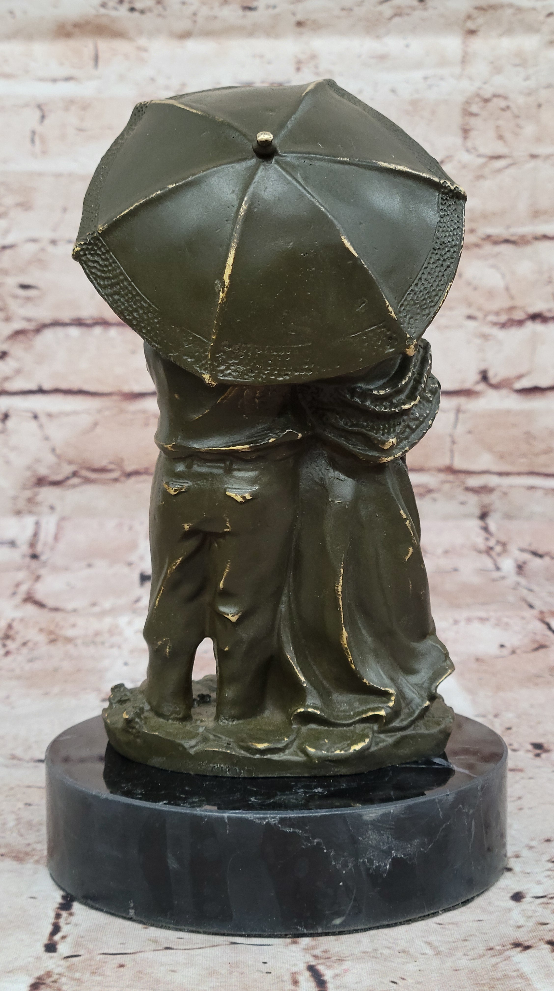 Handmade Bronze Elderly Couple Sculpture Statue – Grandparents Gift Decor