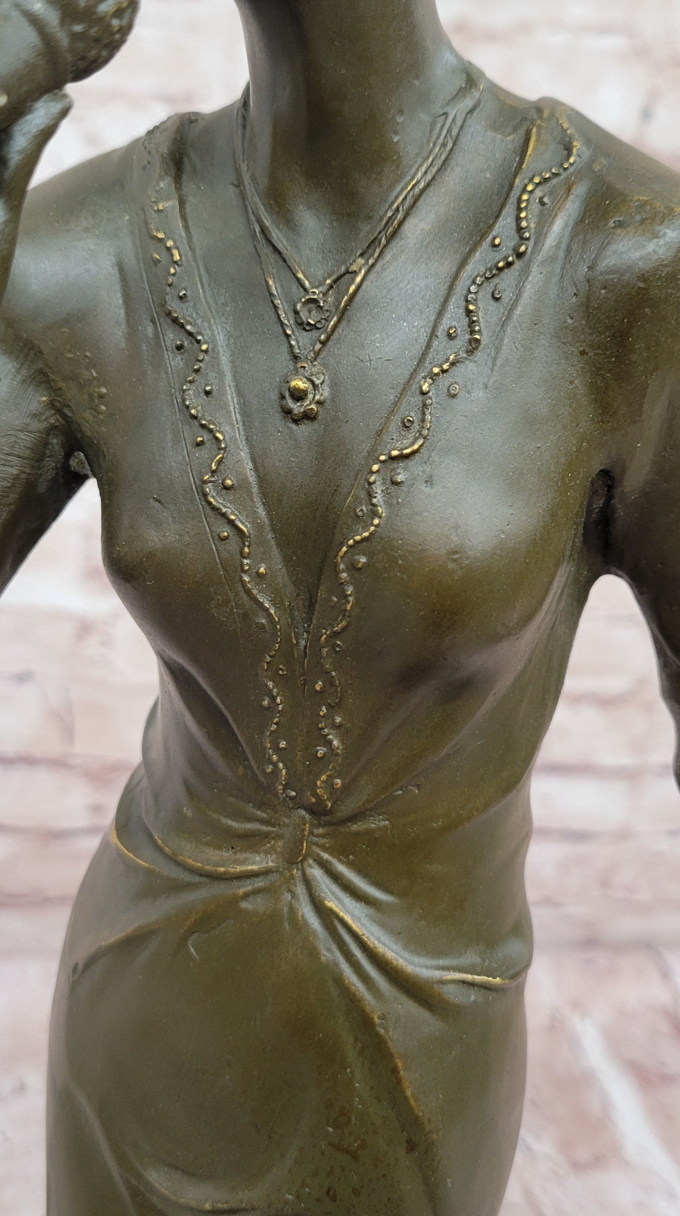 Hot Cast Bronze Jazz Singer Woman Statue Signed Williams Music Lover Home Club Decor