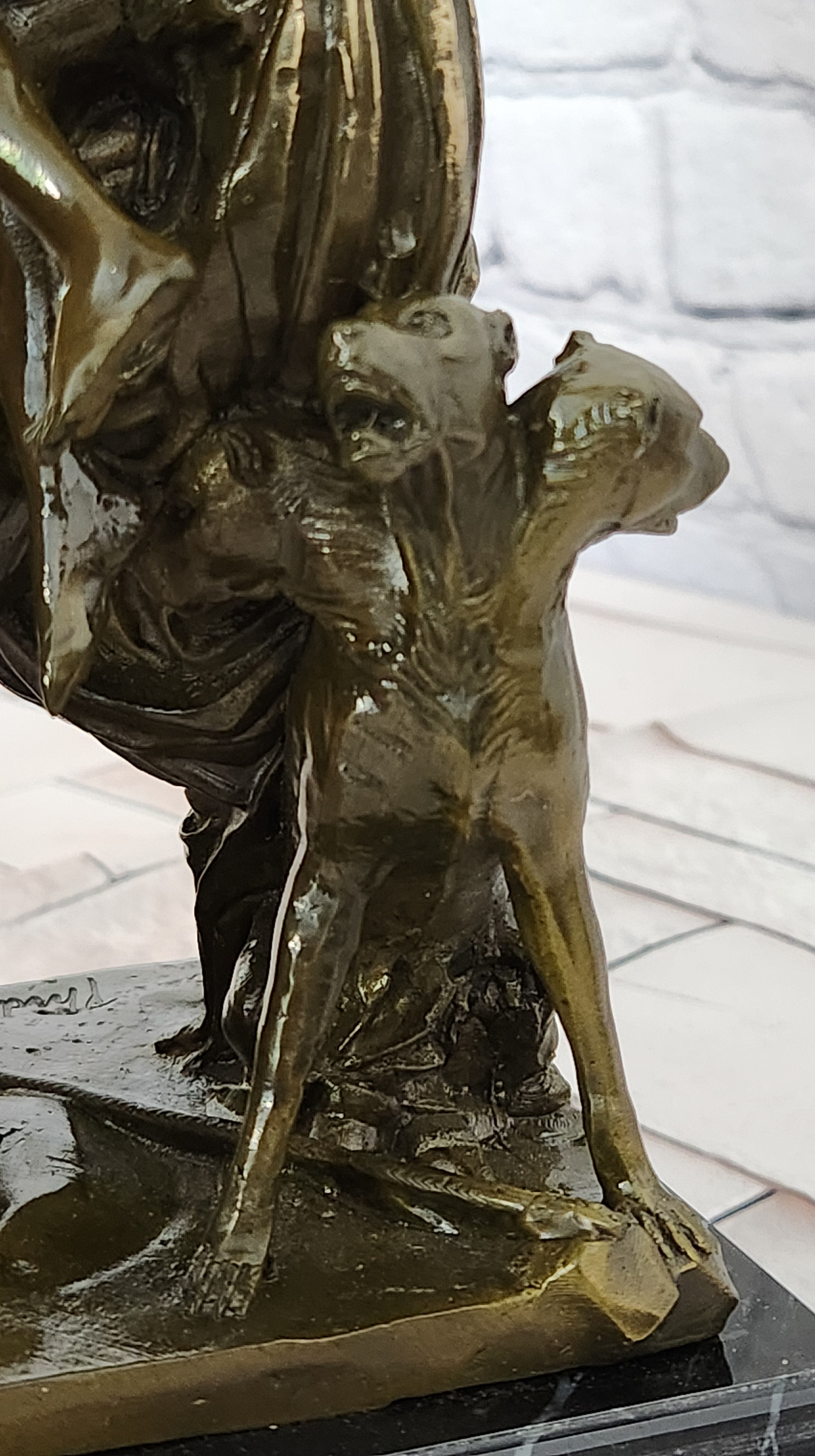 Greek Mythology Bronze Statue Hades and Persephone Signed Phidias Art Piece