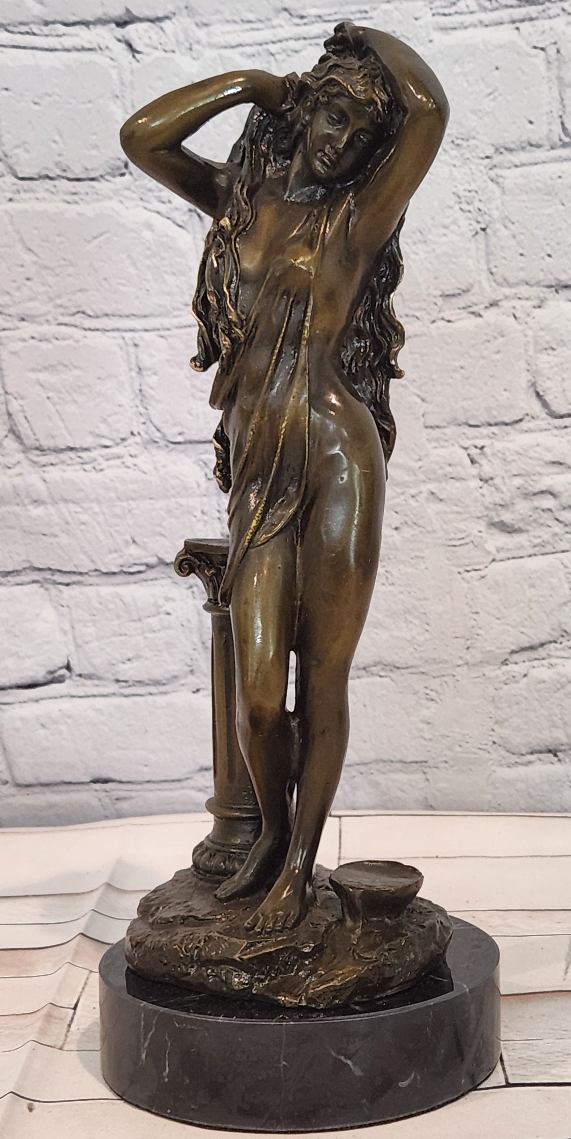 Aldo Vitaleh Bronze Roman Goddess Sculpture Aphrodite Collectible Artwork