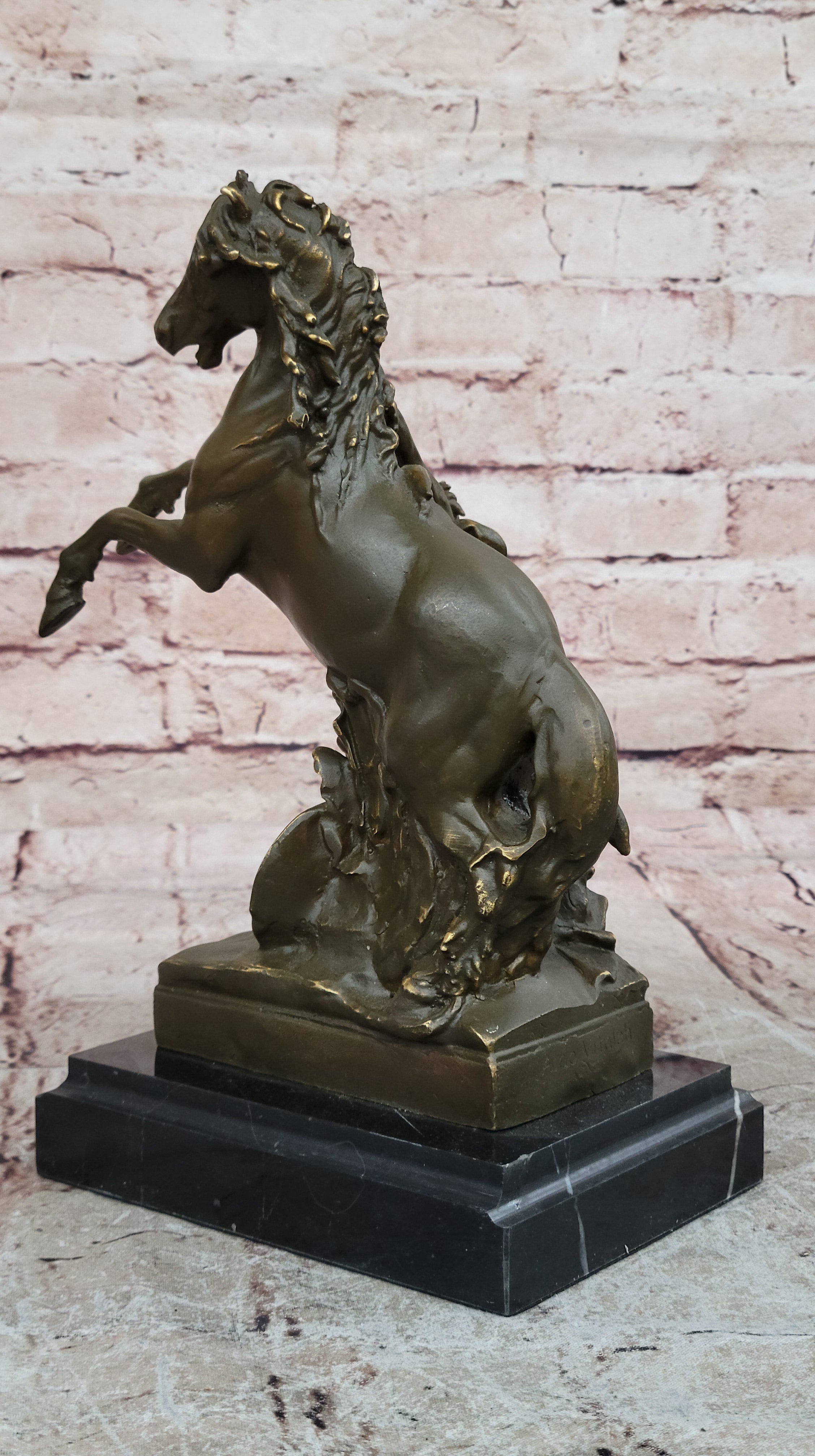 Aldo Vitaleh Bronze Sculpture Marly Horse Stallion Statue Hand Made Collectible Art
