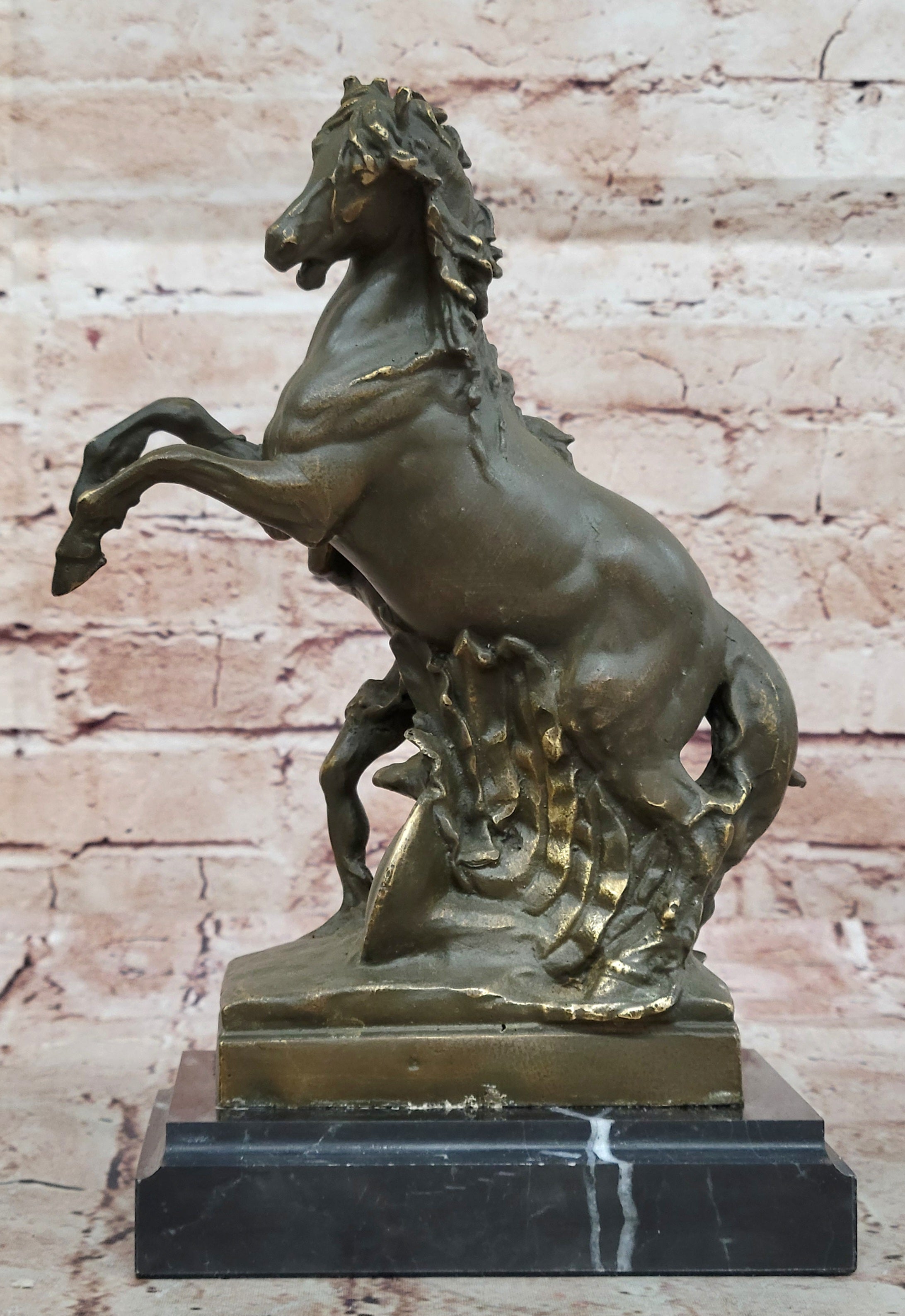 Aldo Vitaleh Bronze Sculpture Marly Horse Stallion Statue Hand Made Collectible Art