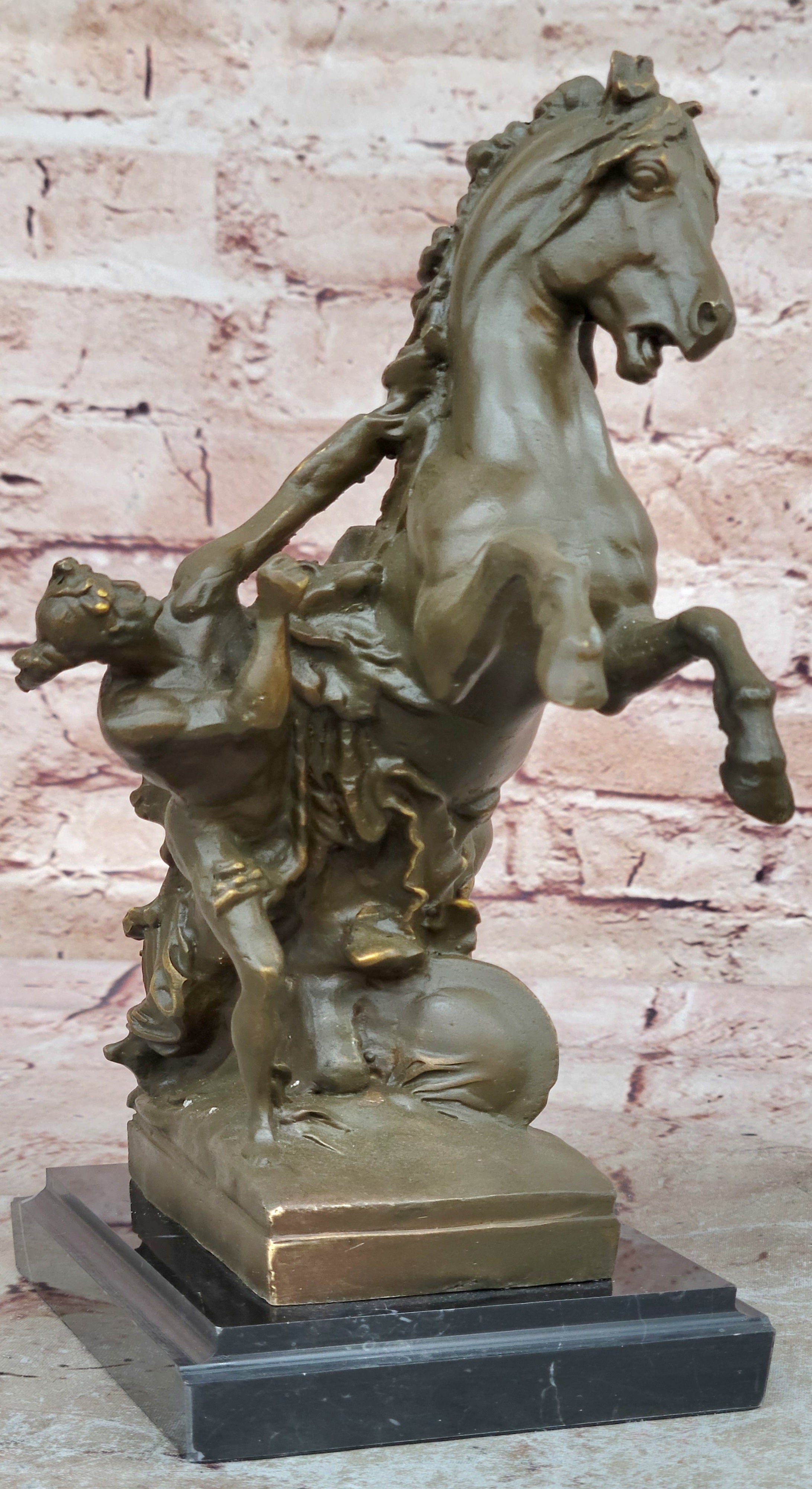 Aldo Vitaleh Bronze Sculpture Marly Horse Stallion Statue Hand Made Collectible Art